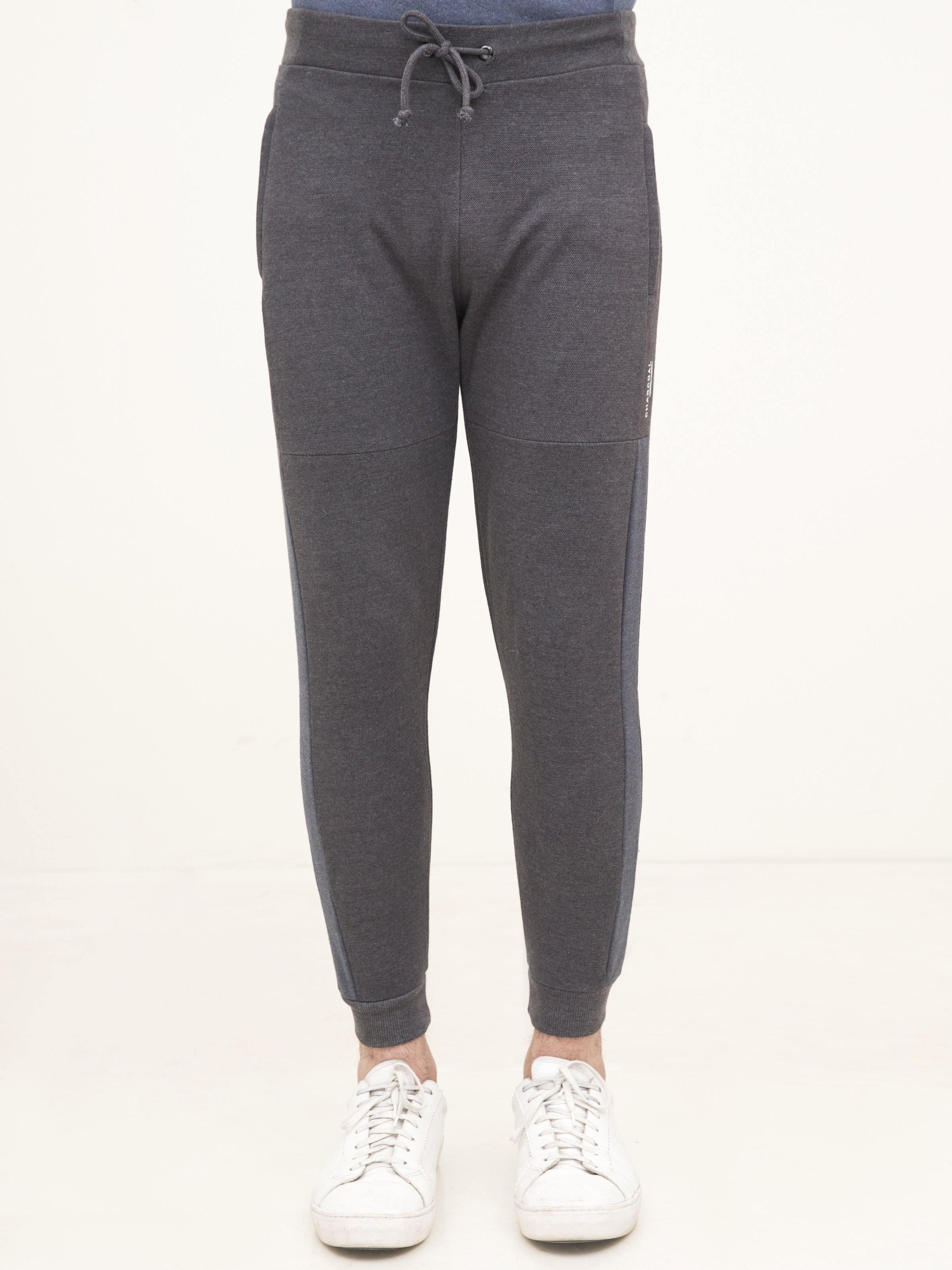 PIQUE FLEECE TROUSER DARK CHARCOAL at Charcoal Clothing