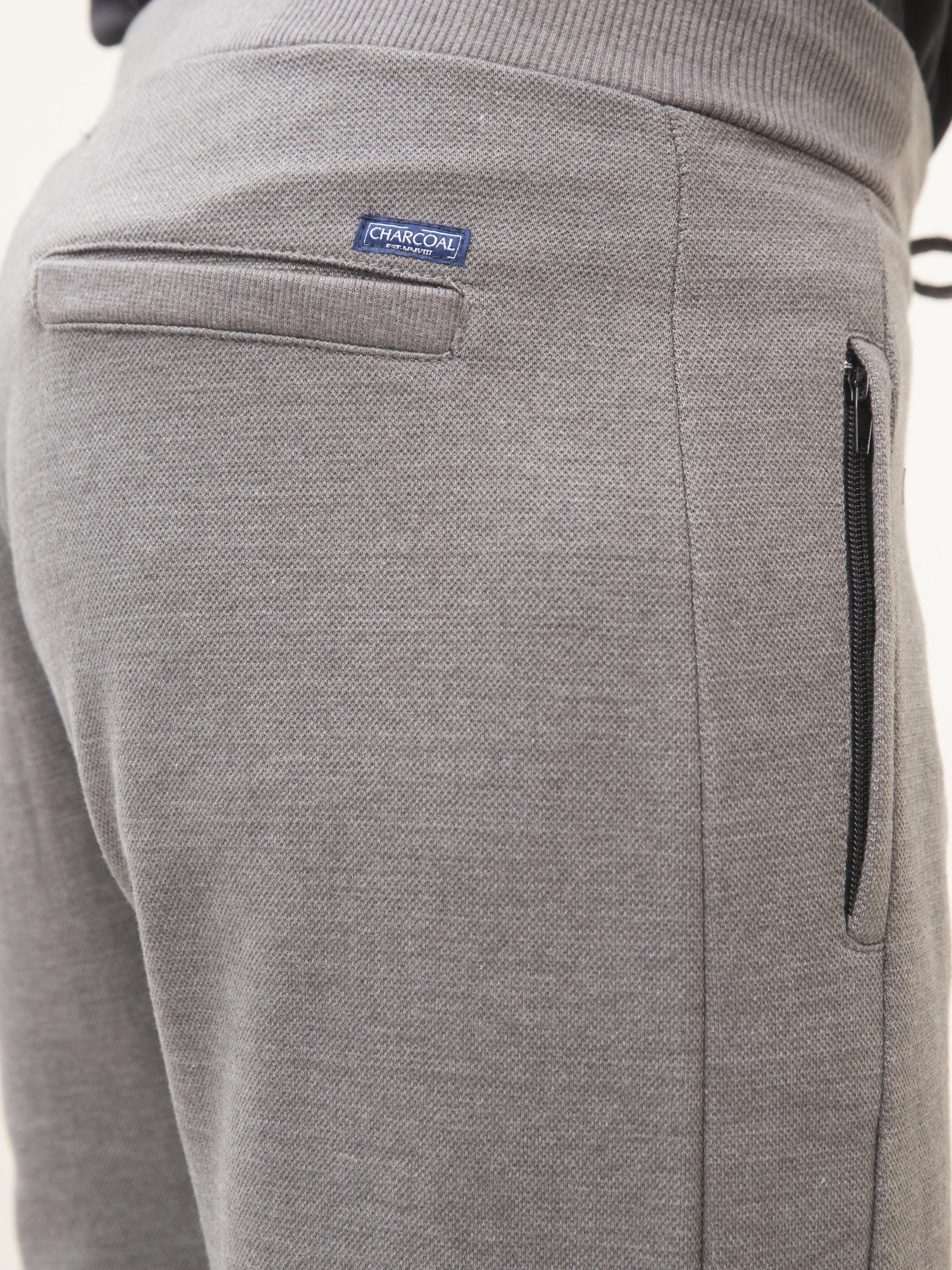 PIQUE FLEECE TROUSER LIGHT GREY at Charcoal Clothing