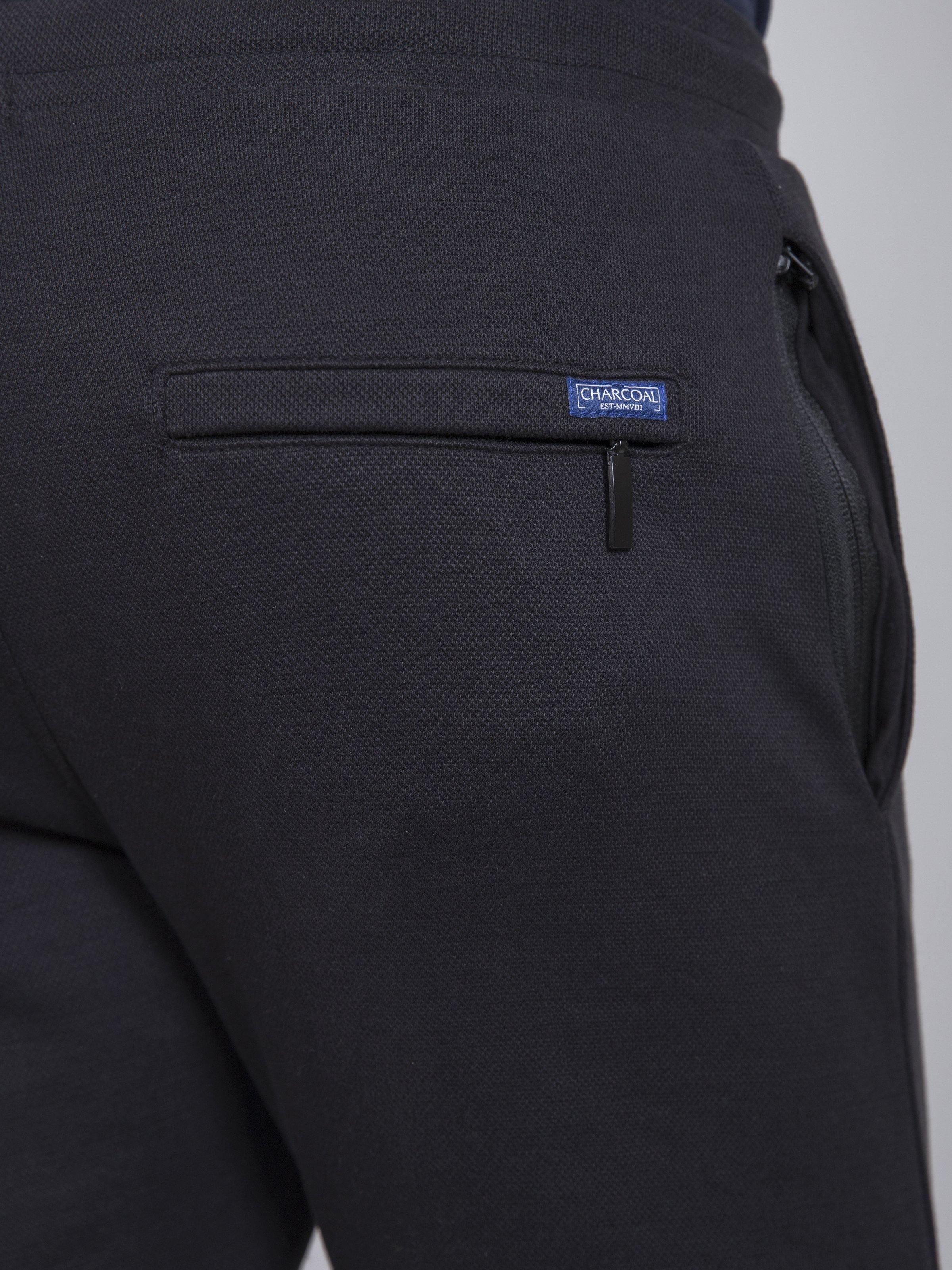 PIQUE INTERLOCK BLACK TROUSER at Charcoal Clothing