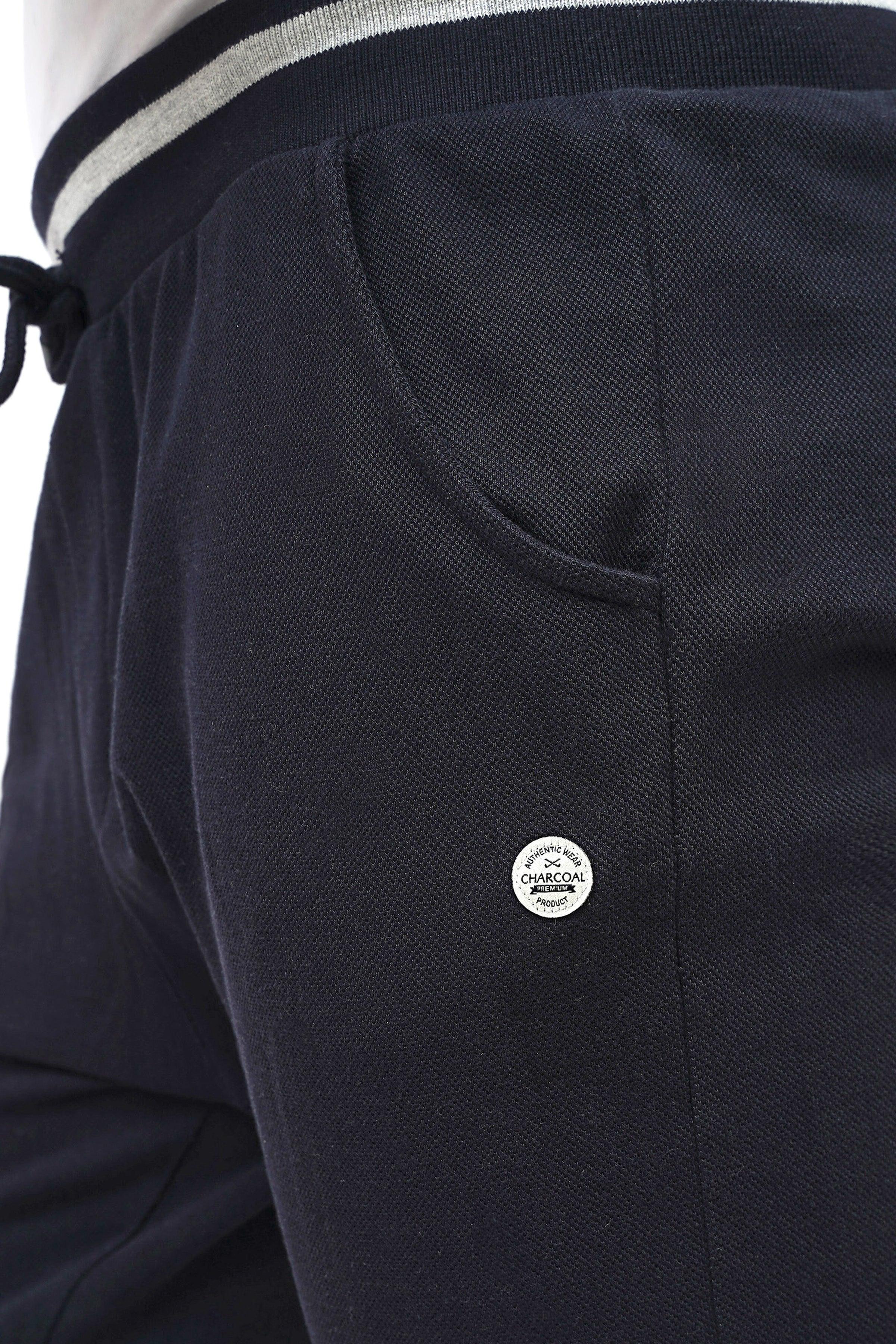 PIQUE REGULAR FIT NAVY SHORTS at Charcoal Clothing