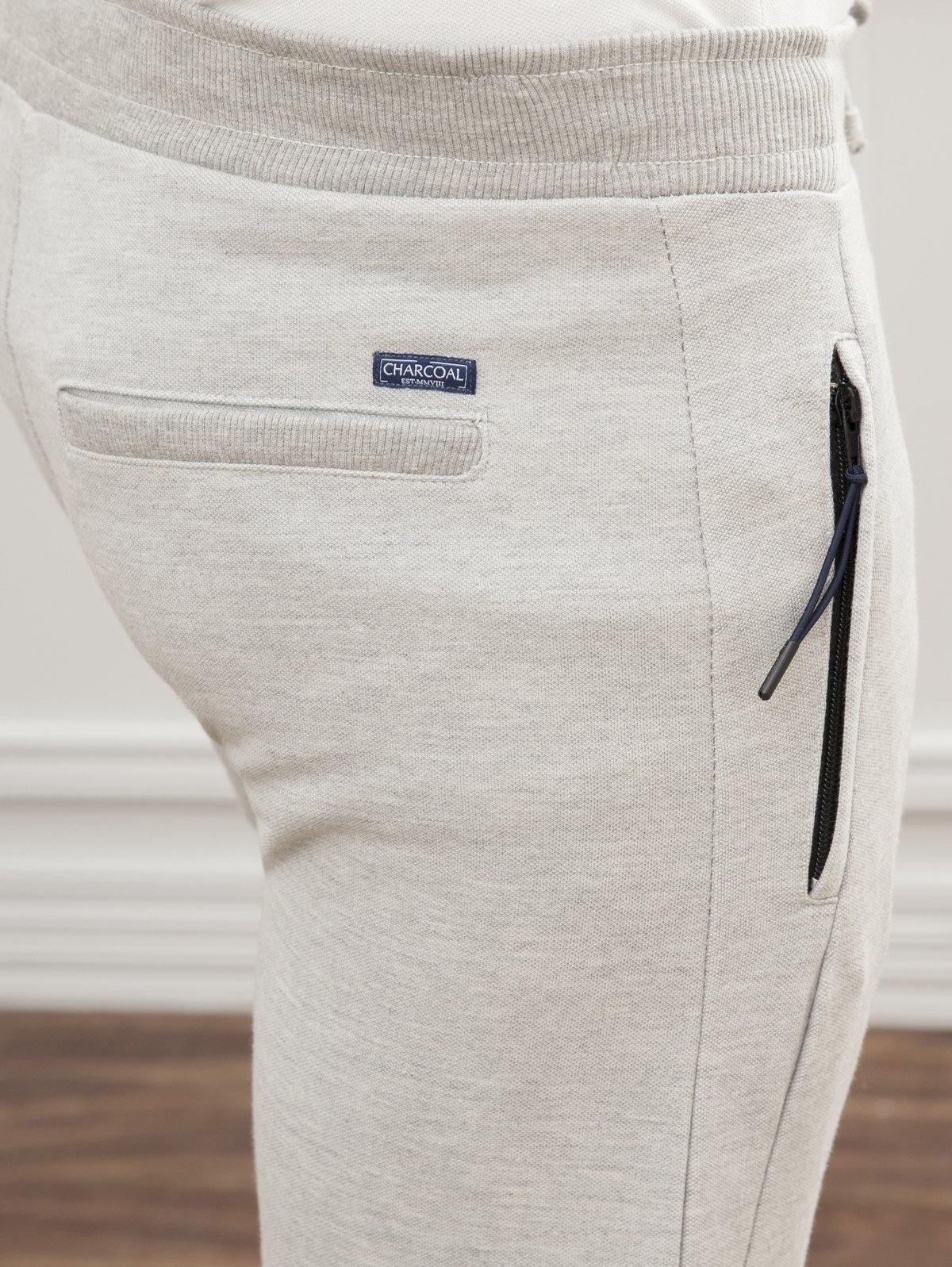 PIQUE TERRY SLIM FIT TROUSER HYDER GREY at Charcoal Clothing