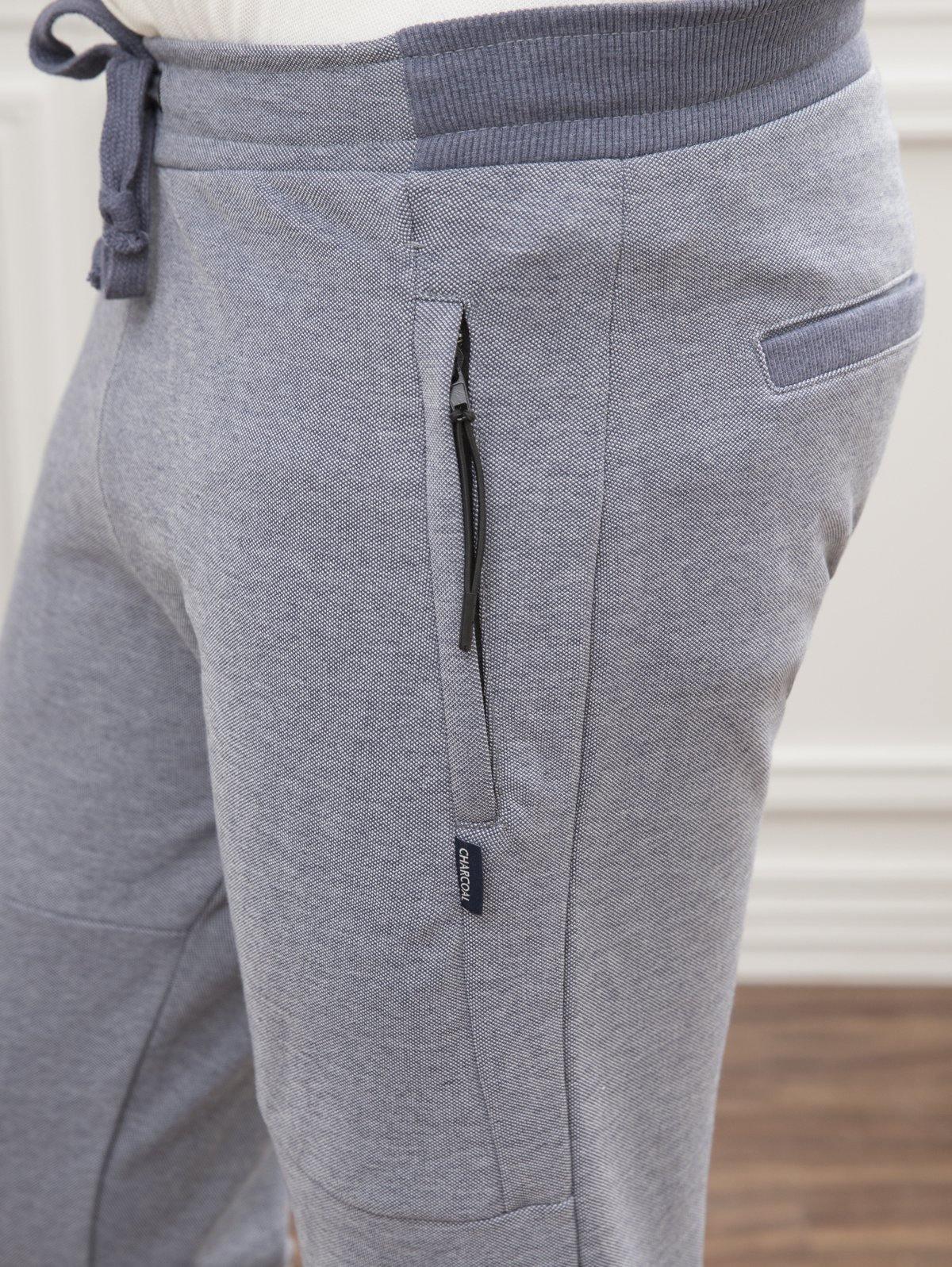 PIQUE TERRY SLIM FIT TROUSER INDIGO MELANGE at Charcoal Clothing