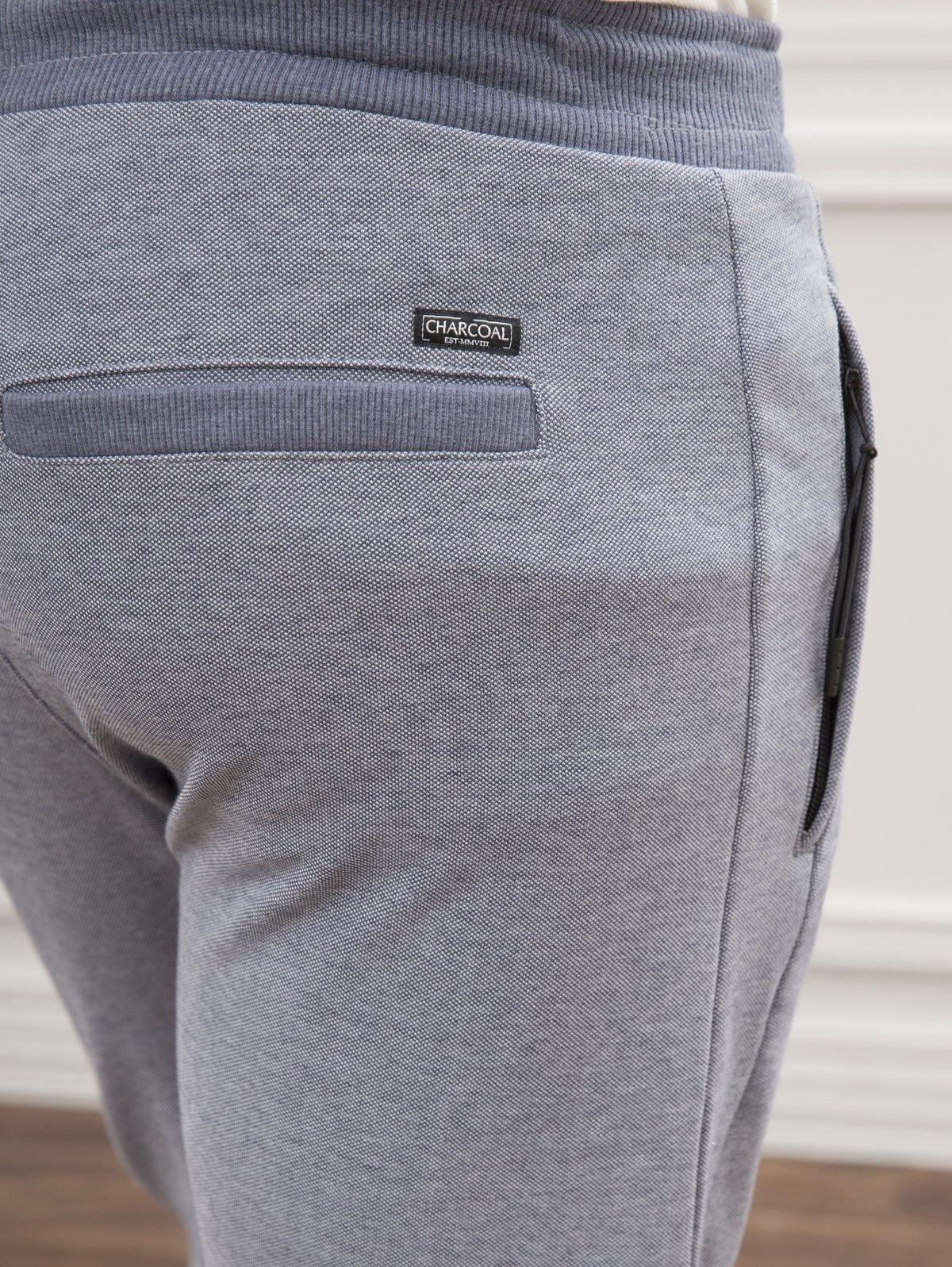 PIQUE TERRY SLIM FIT TROUSER INDIGO MELANGE at Charcoal Clothing