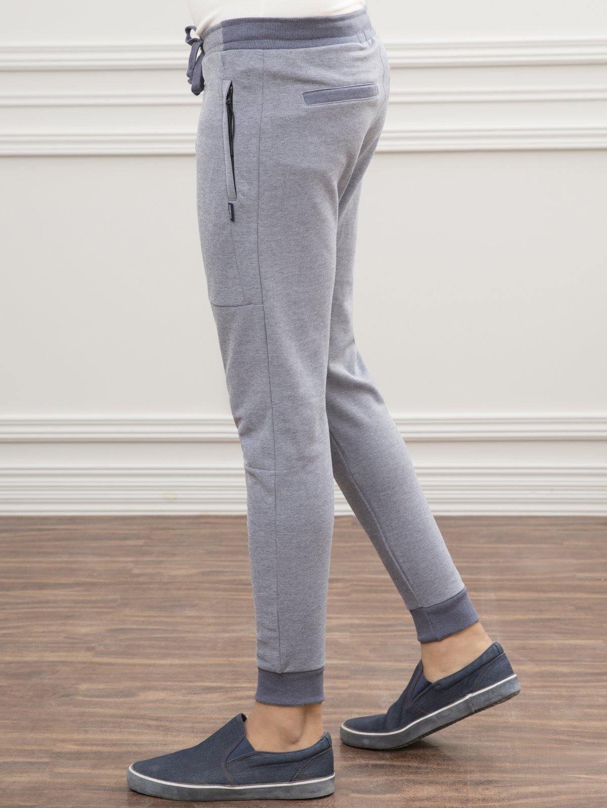 PIQUE TERRY SLIM FIT TROUSER INDIGO MELANGE at Charcoal Clothing
