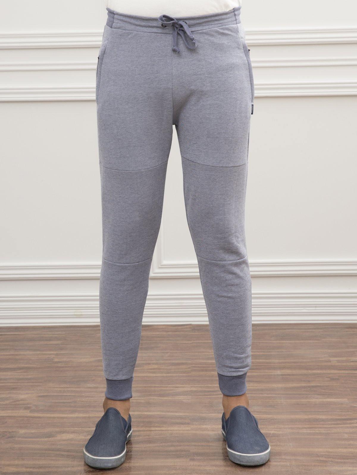 PIQUE TERRY SLIM FIT TROUSER INDIGO MELANGE at Charcoal Clothing