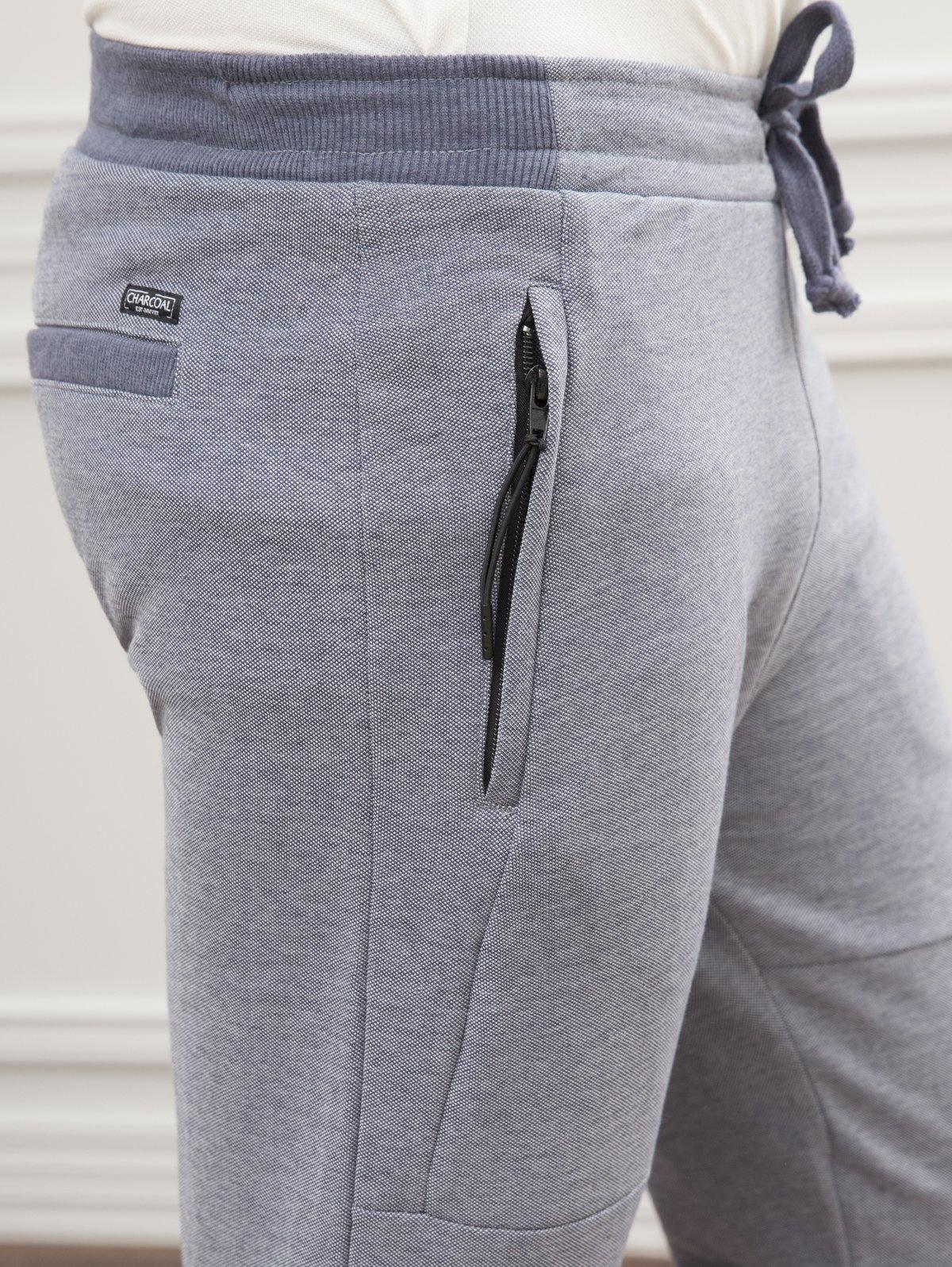 PIQUE TERRY SLIM FIT TROUSER INDIGO MELANGE at Charcoal Clothing