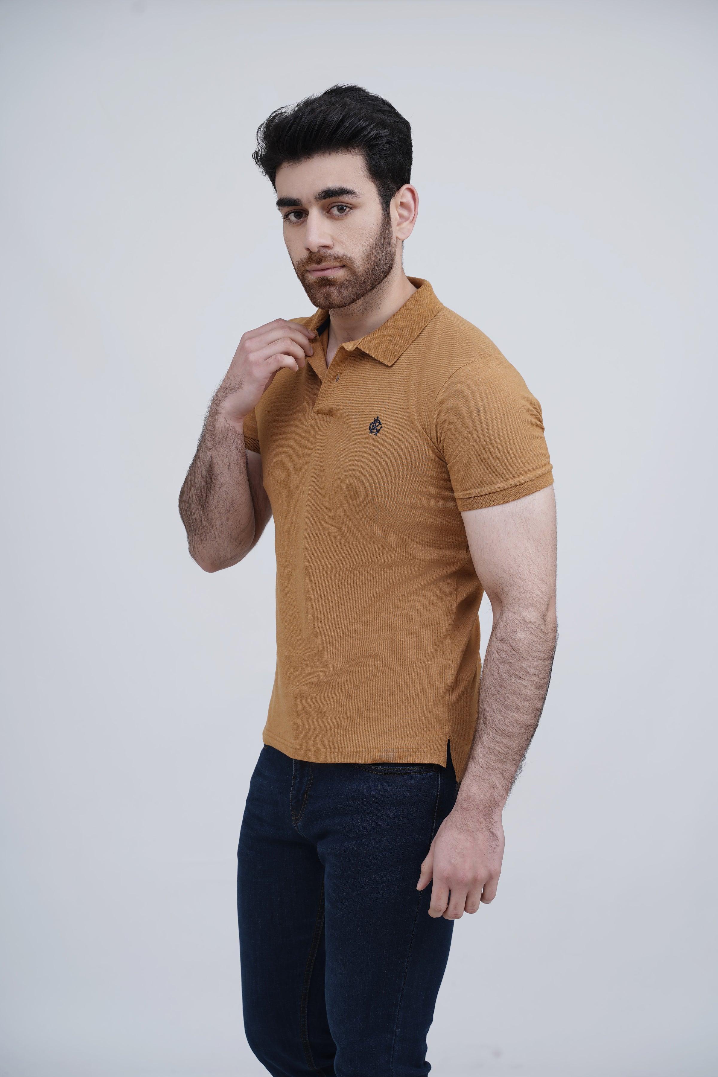 PLAIN POLO MUSTARD at Charcoal Clothing
