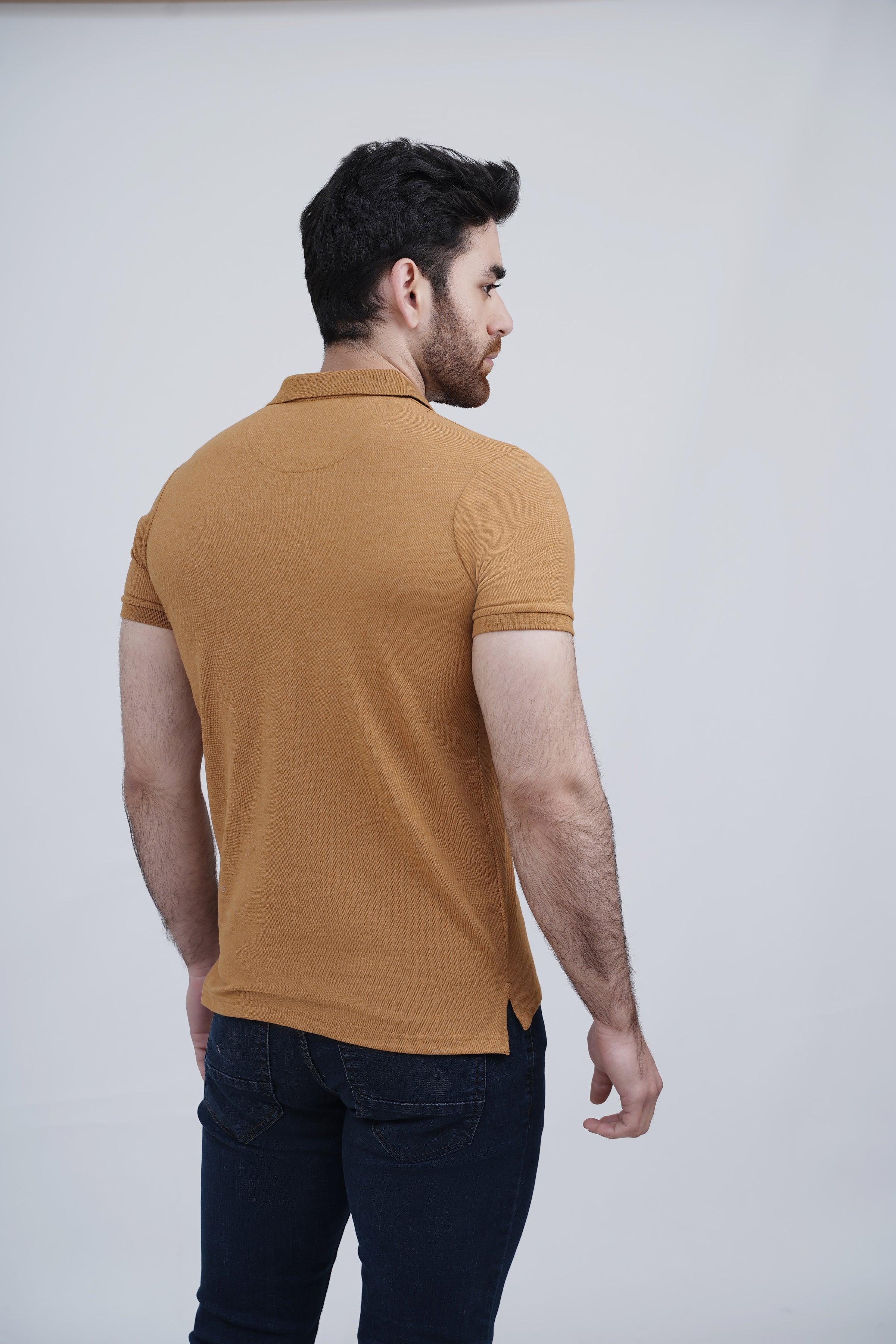 PLAIN POLO MUSTARD at Charcoal Clothing