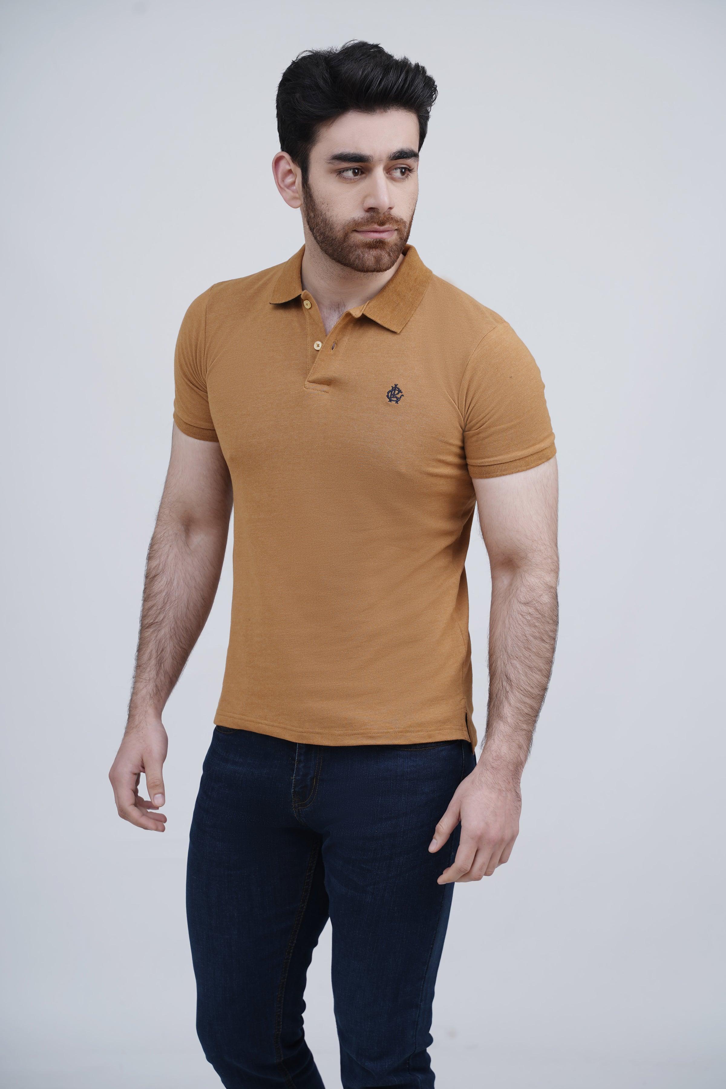 PLAIN POLO MUSTARD at Charcoal Clothing