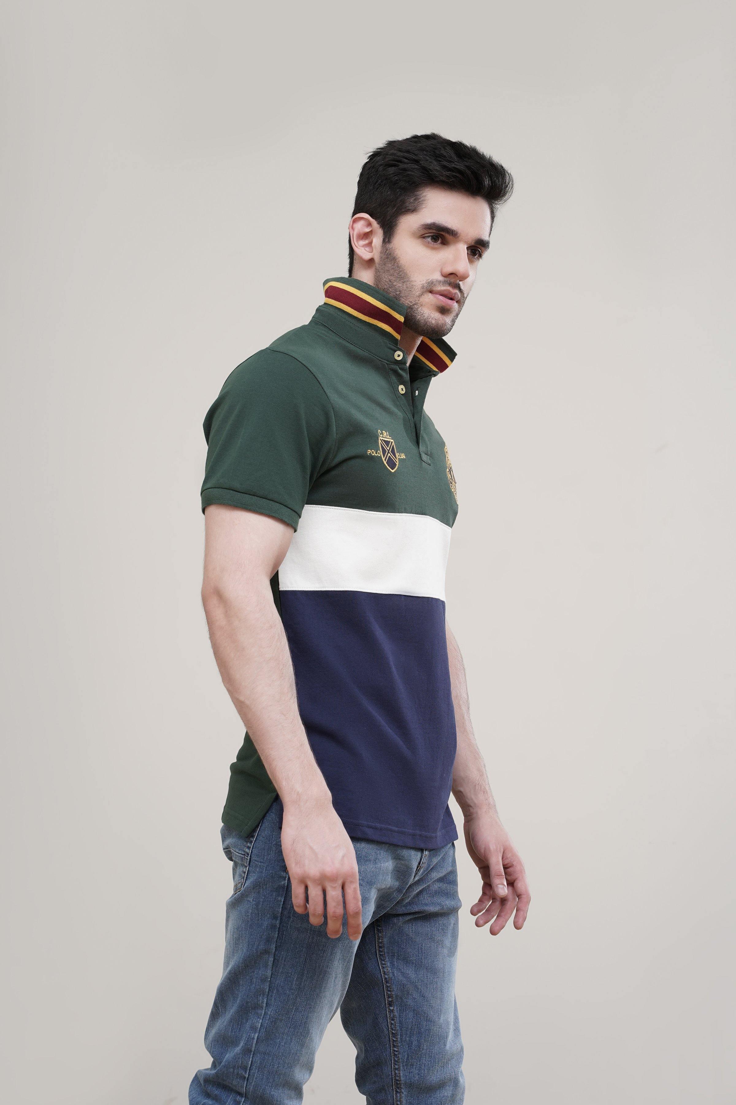 POLO FASHION SHIRT GREEN at Charcoal Clothing