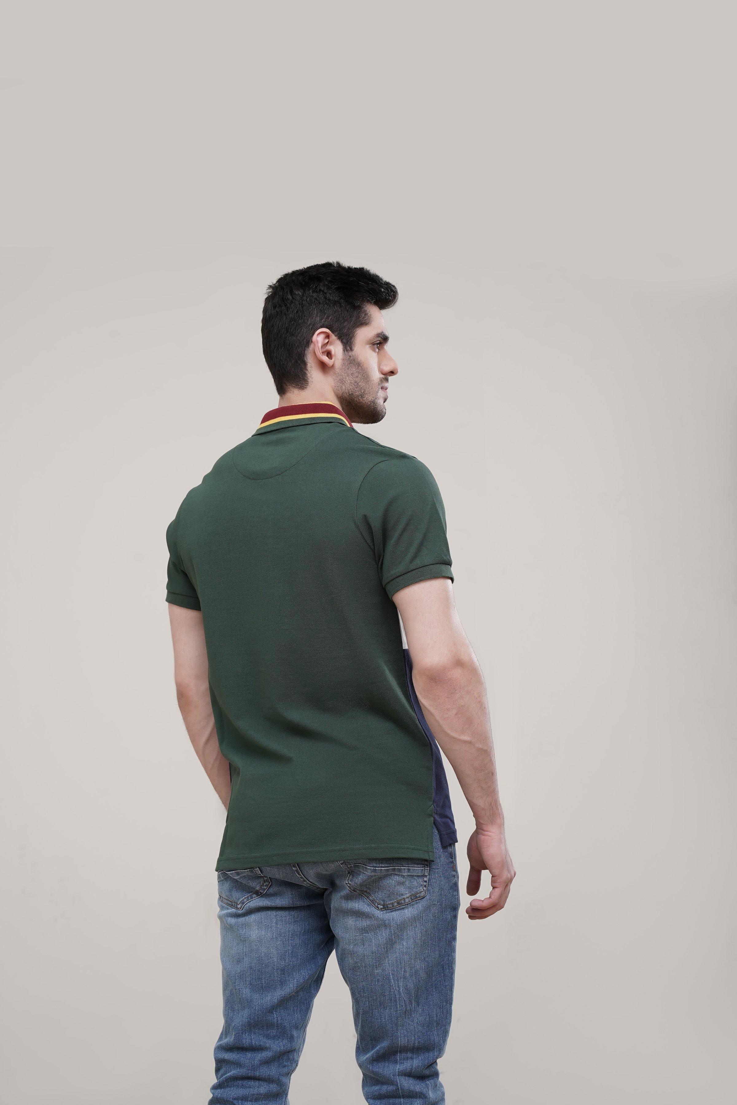 POLO FASHION SHIRT GREEN at Charcoal Clothing