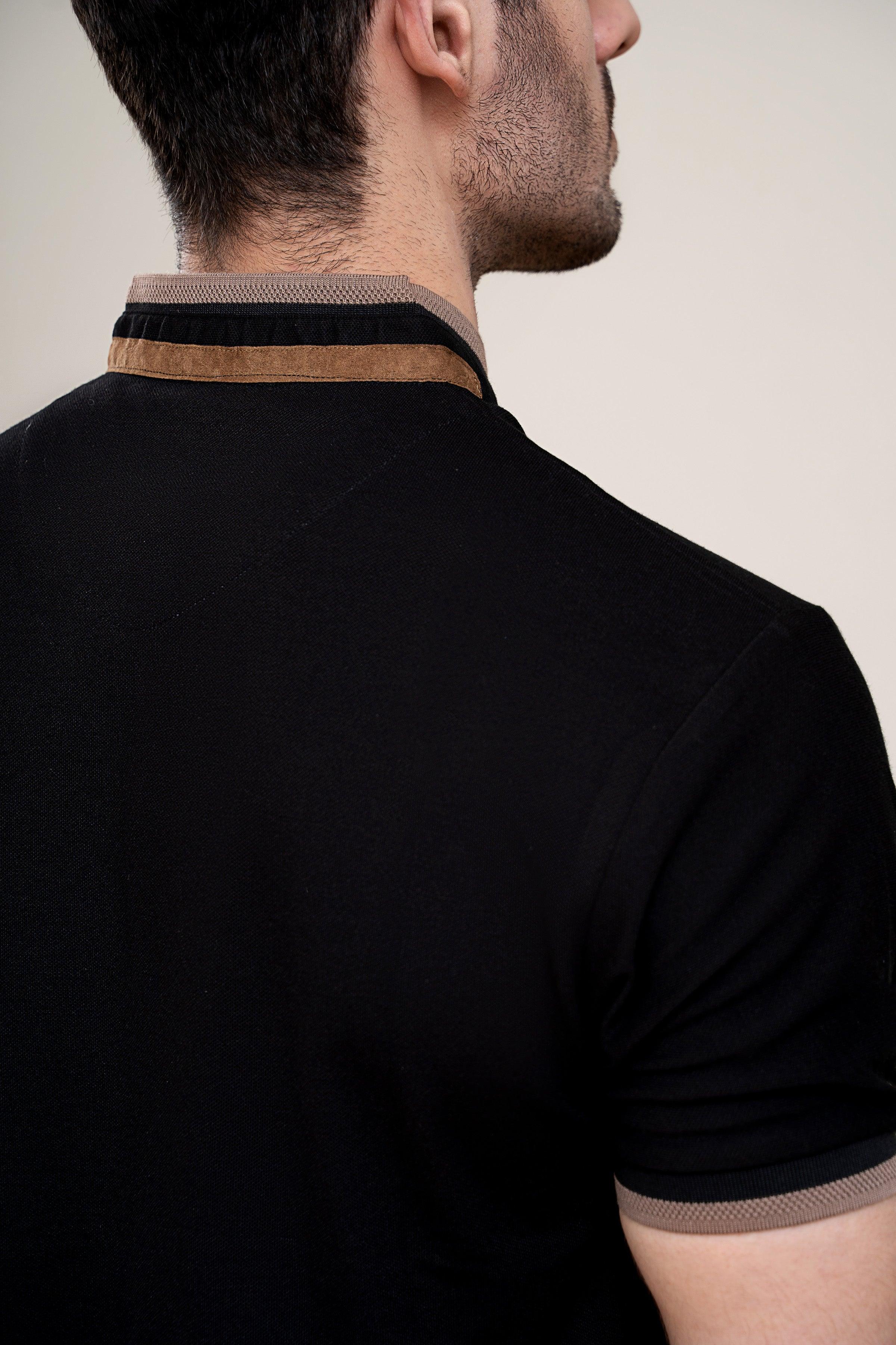 POLO SHIRT BLACK at Charcoal Clothing