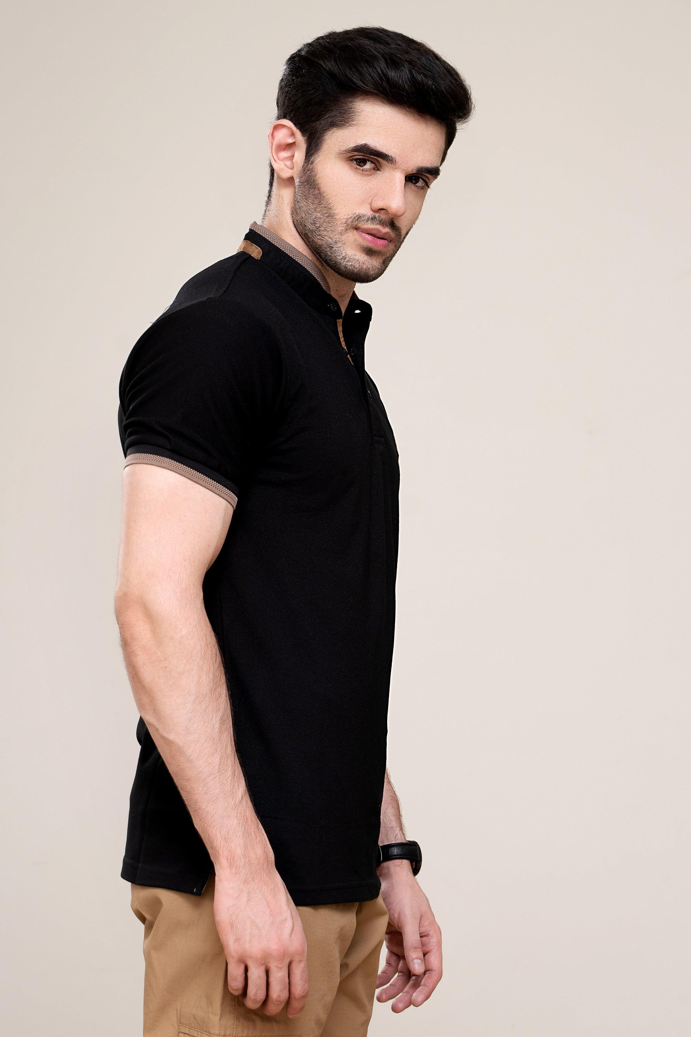POLO SHIRT BLACK at Charcoal Clothing
