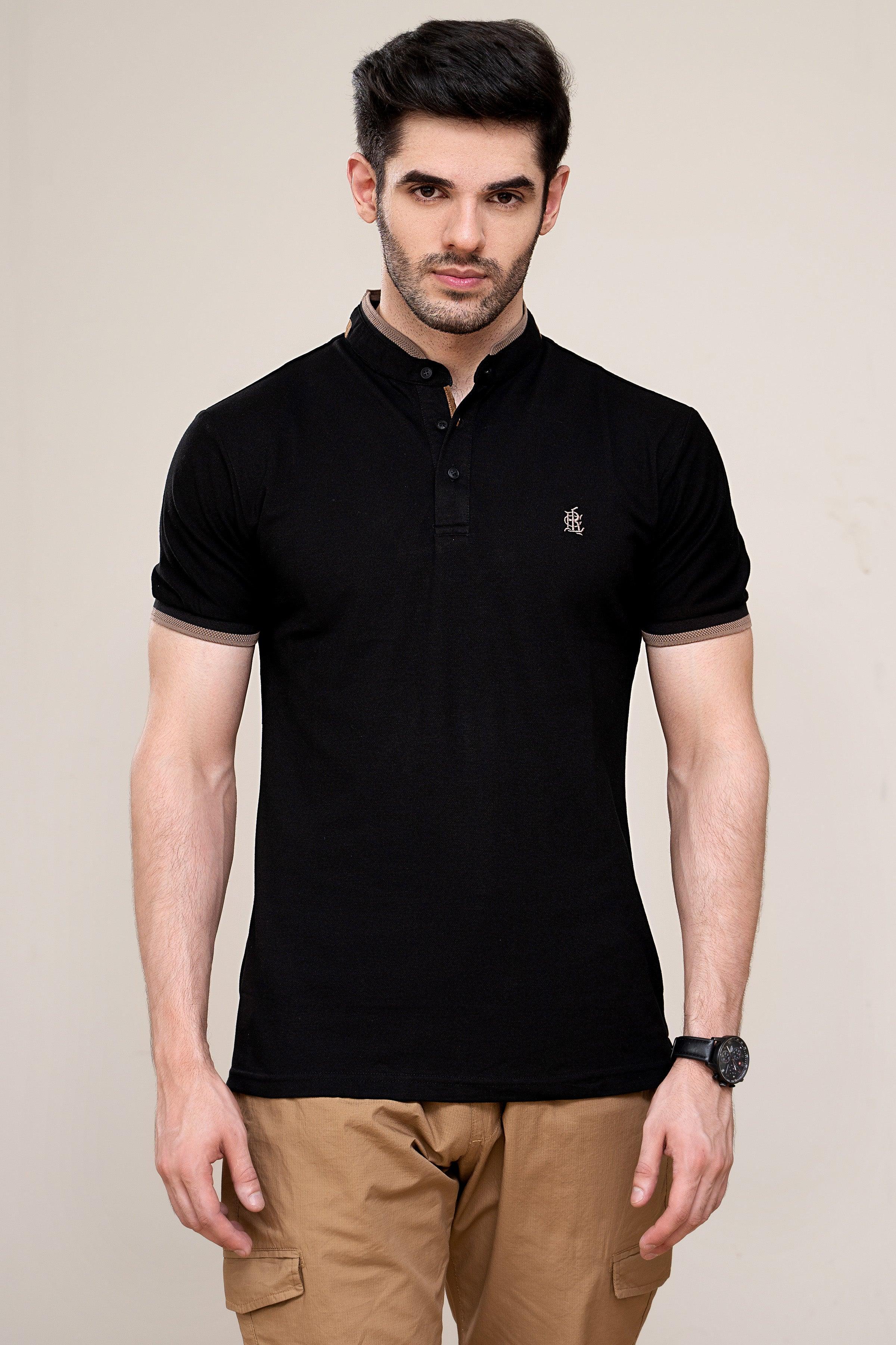 POLO SHIRT BLACK at Charcoal Clothing