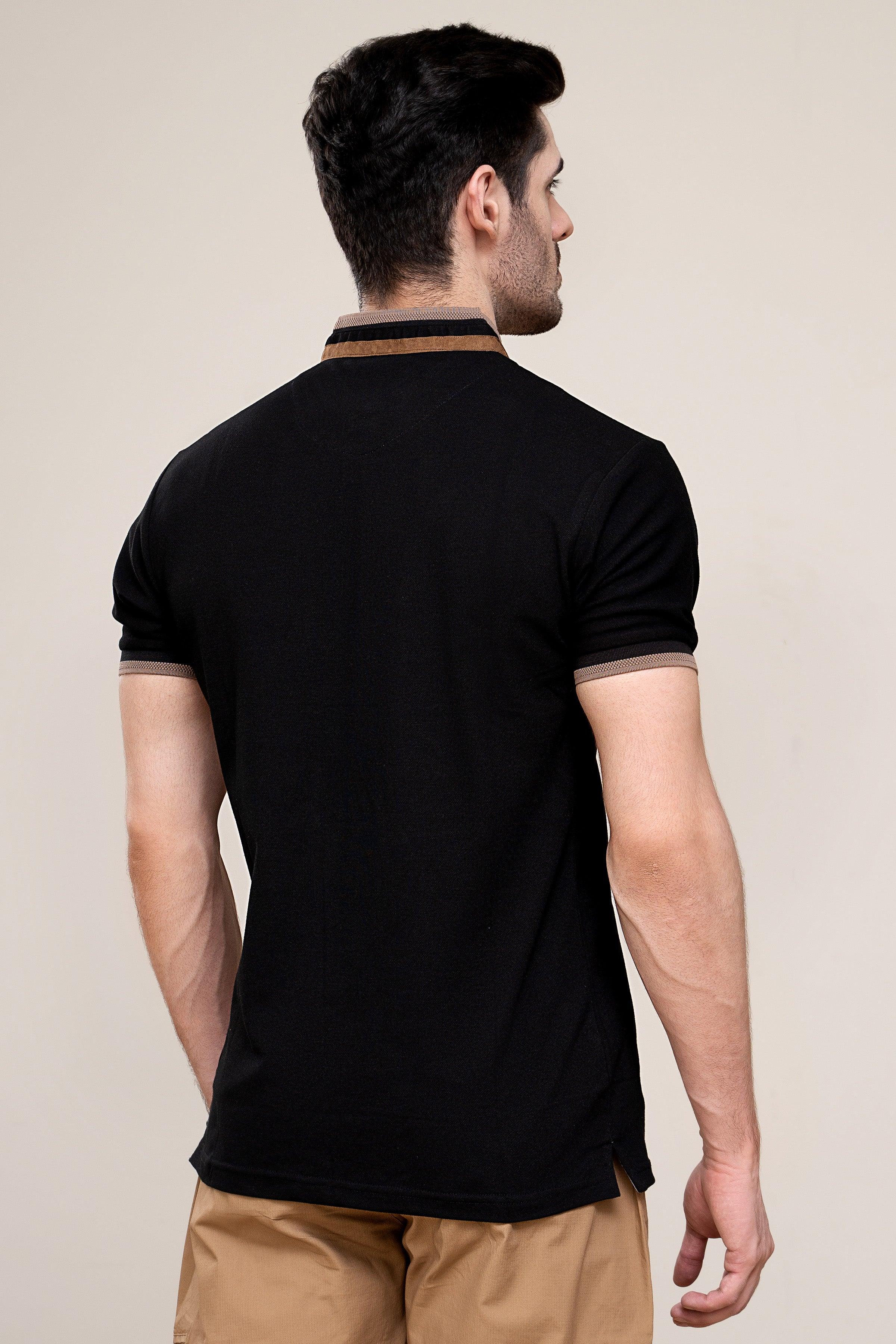 POLO SHIRT BLACK at Charcoal Clothing