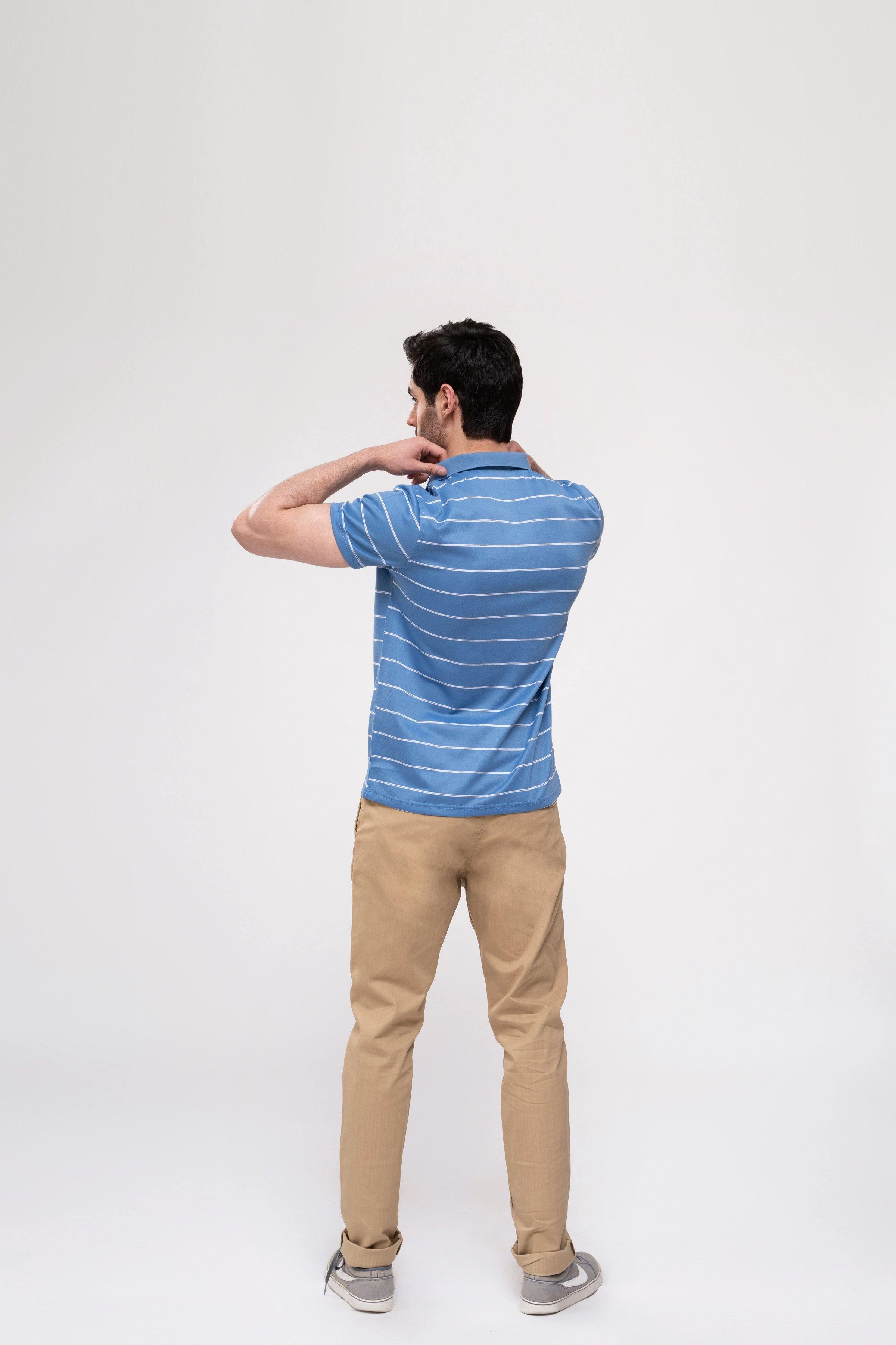 POLO SHIRT BLUE at Charcoal Clothing