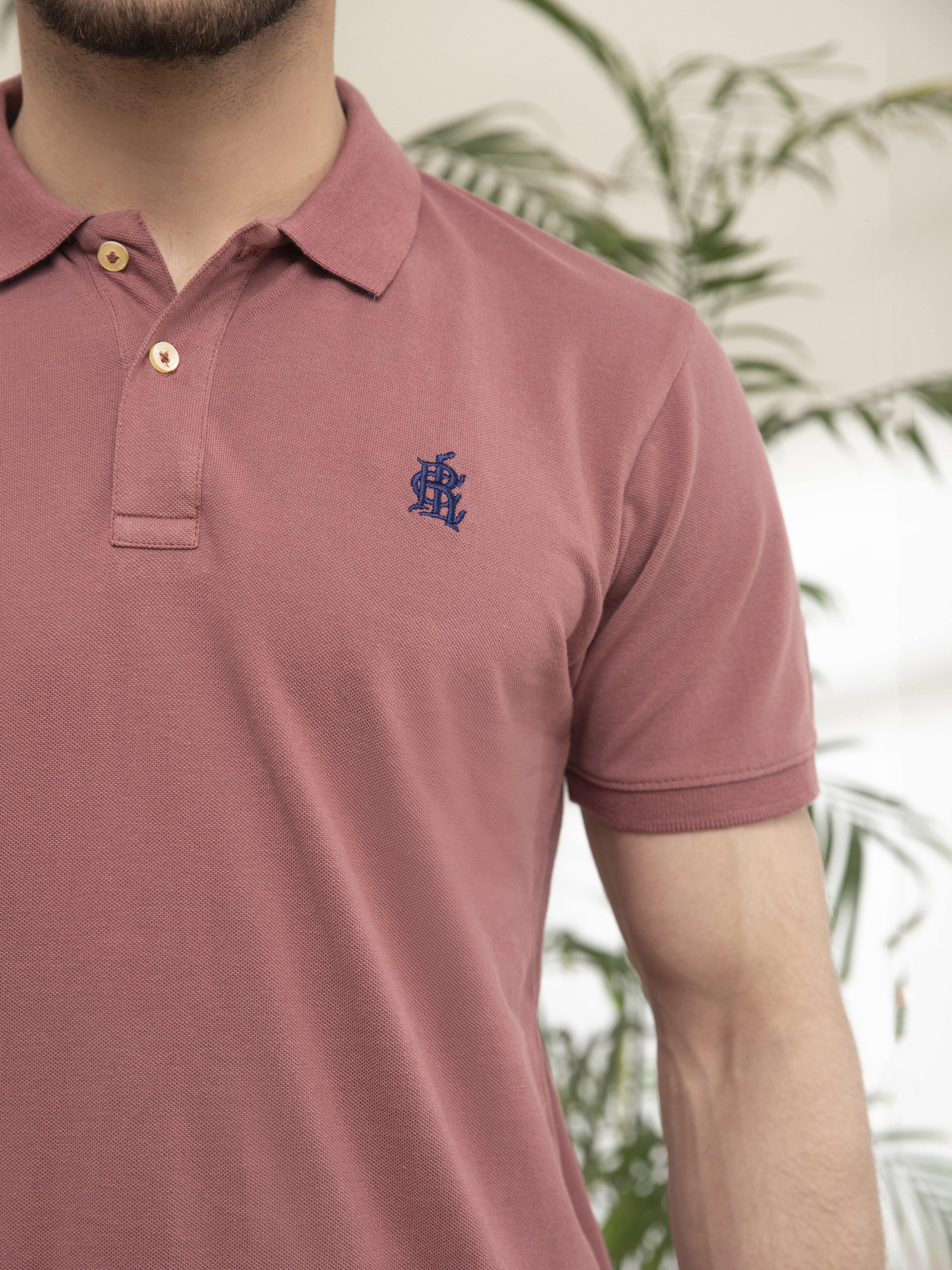 POLO SHIRT CORAL at Charcoal Clothing
