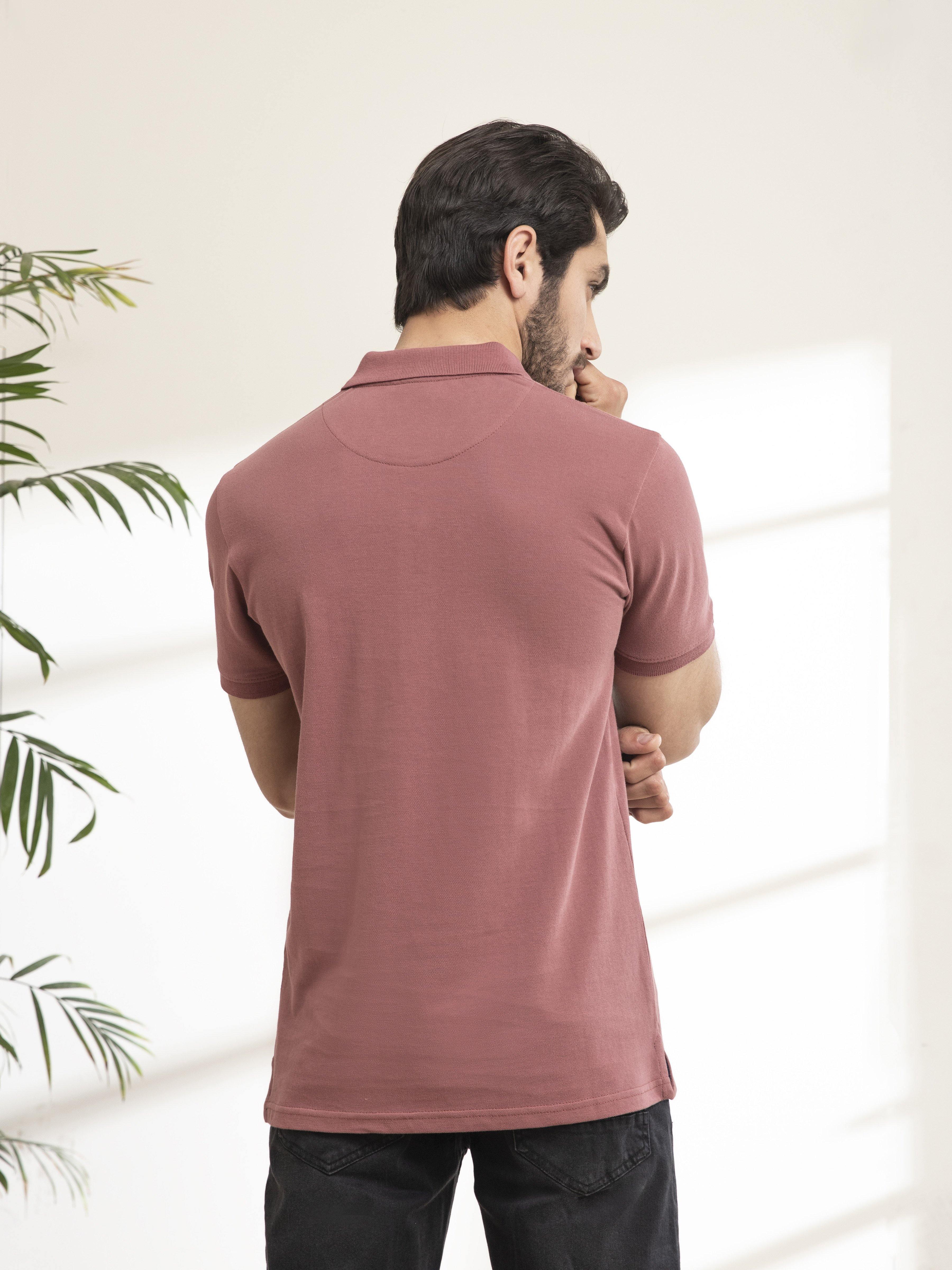 POLO SHIRT CORAL at Charcoal Clothing