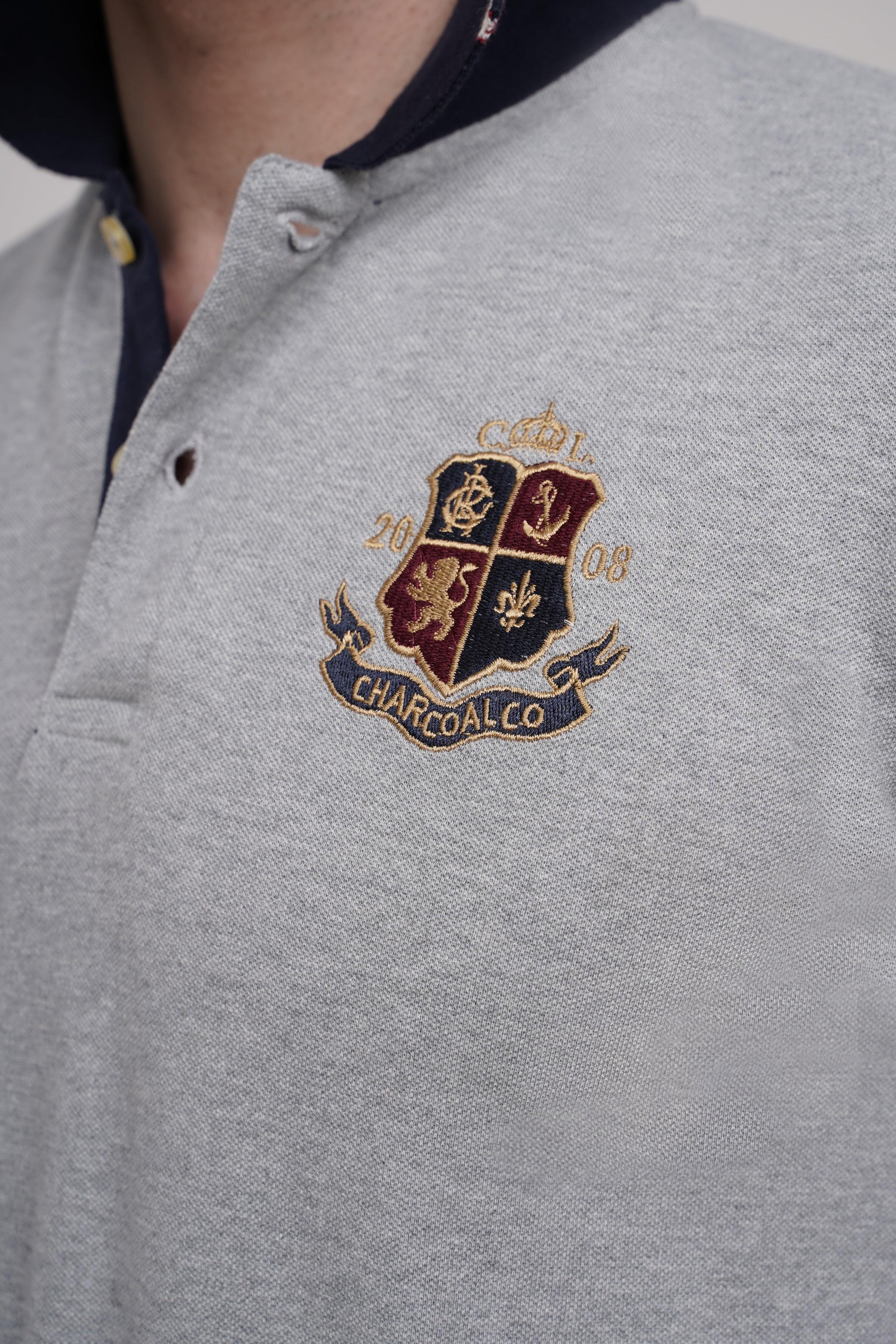 POLO SHIRT GREY at Charcoal Clothing