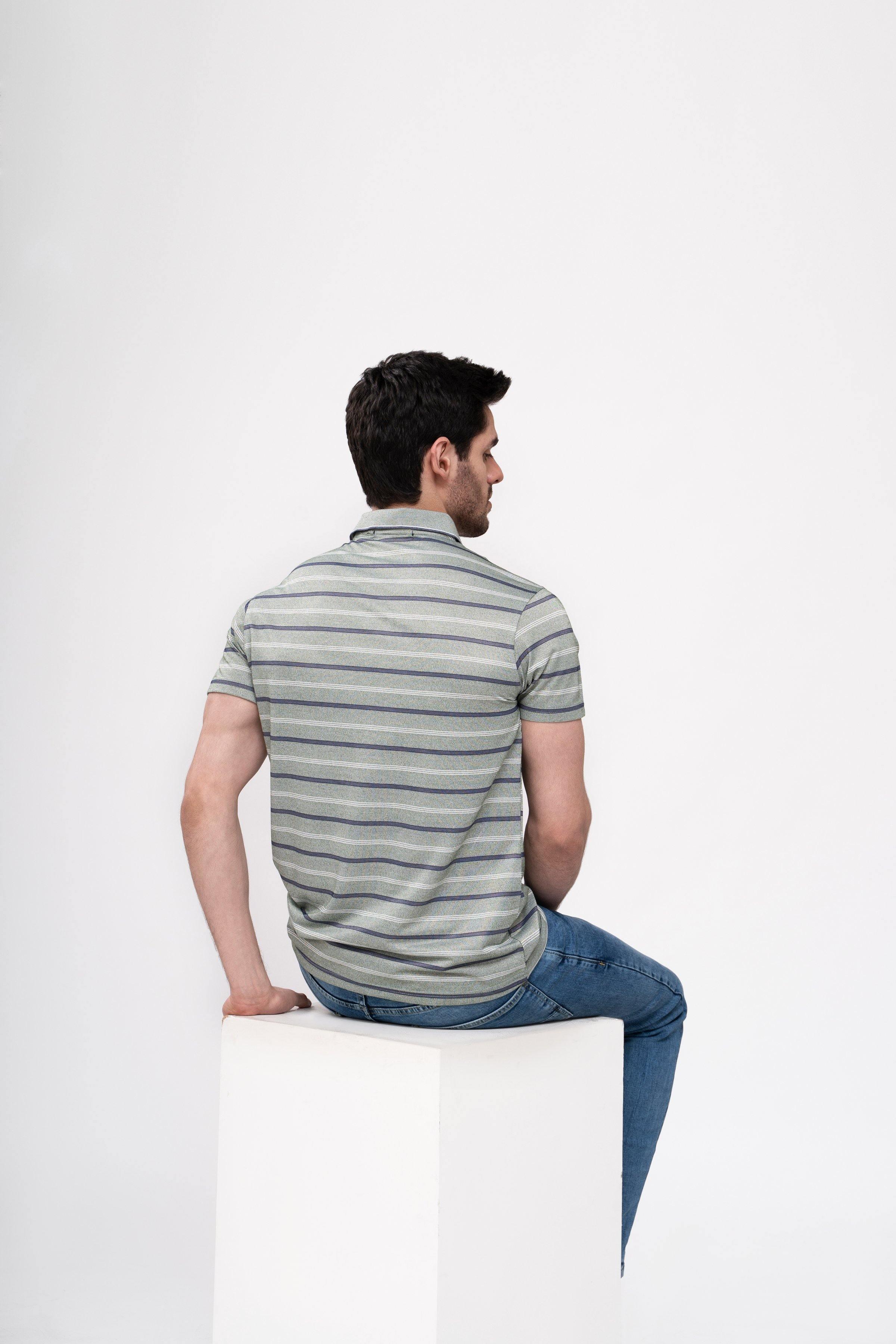 POLO SHIRT LIGHT GREEN at Charcoal Clothing