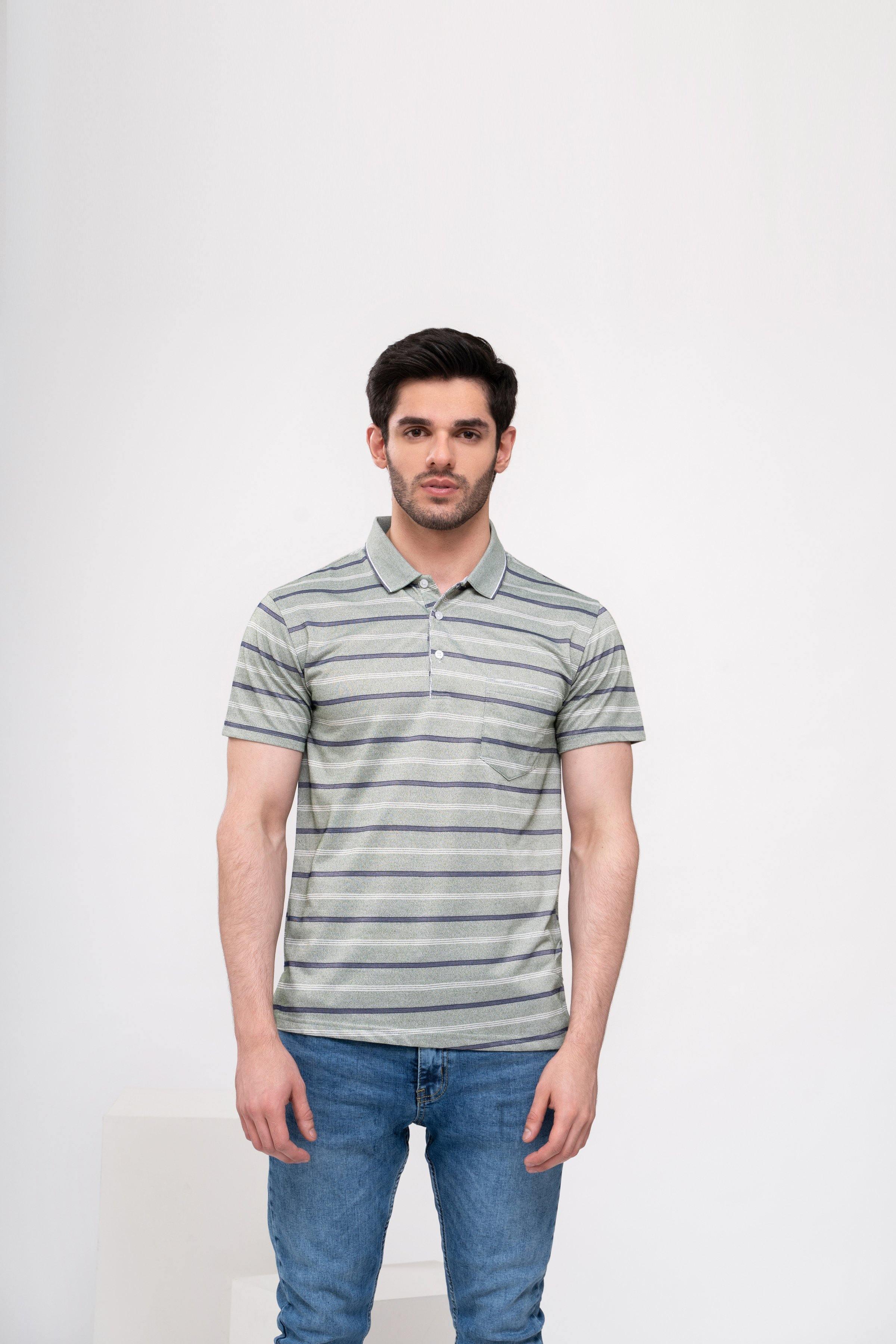 POLO SHIRT LIGHT GREEN at Charcoal Clothing