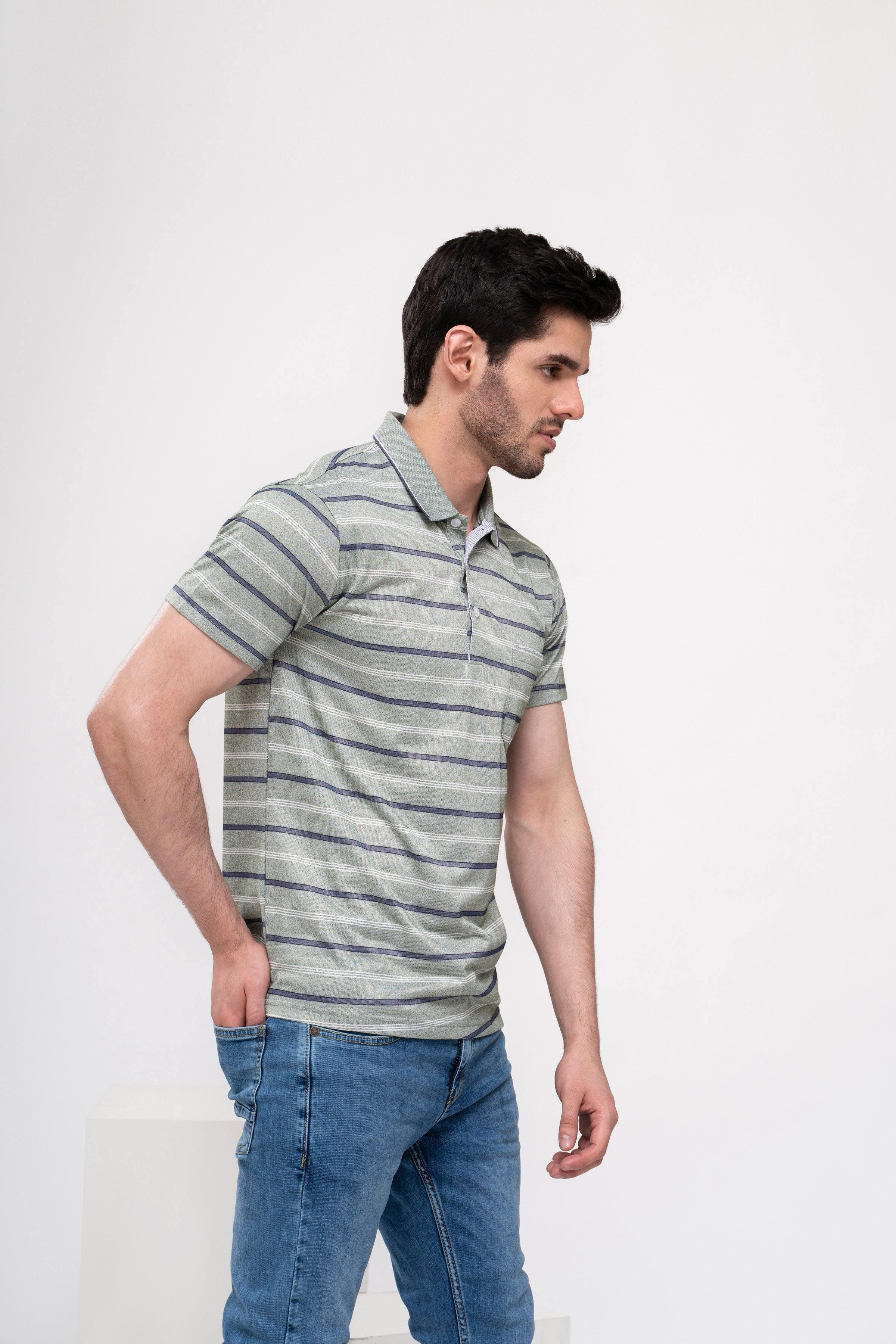 POLO SHIRT LIGHT GREEN at Charcoal Clothing