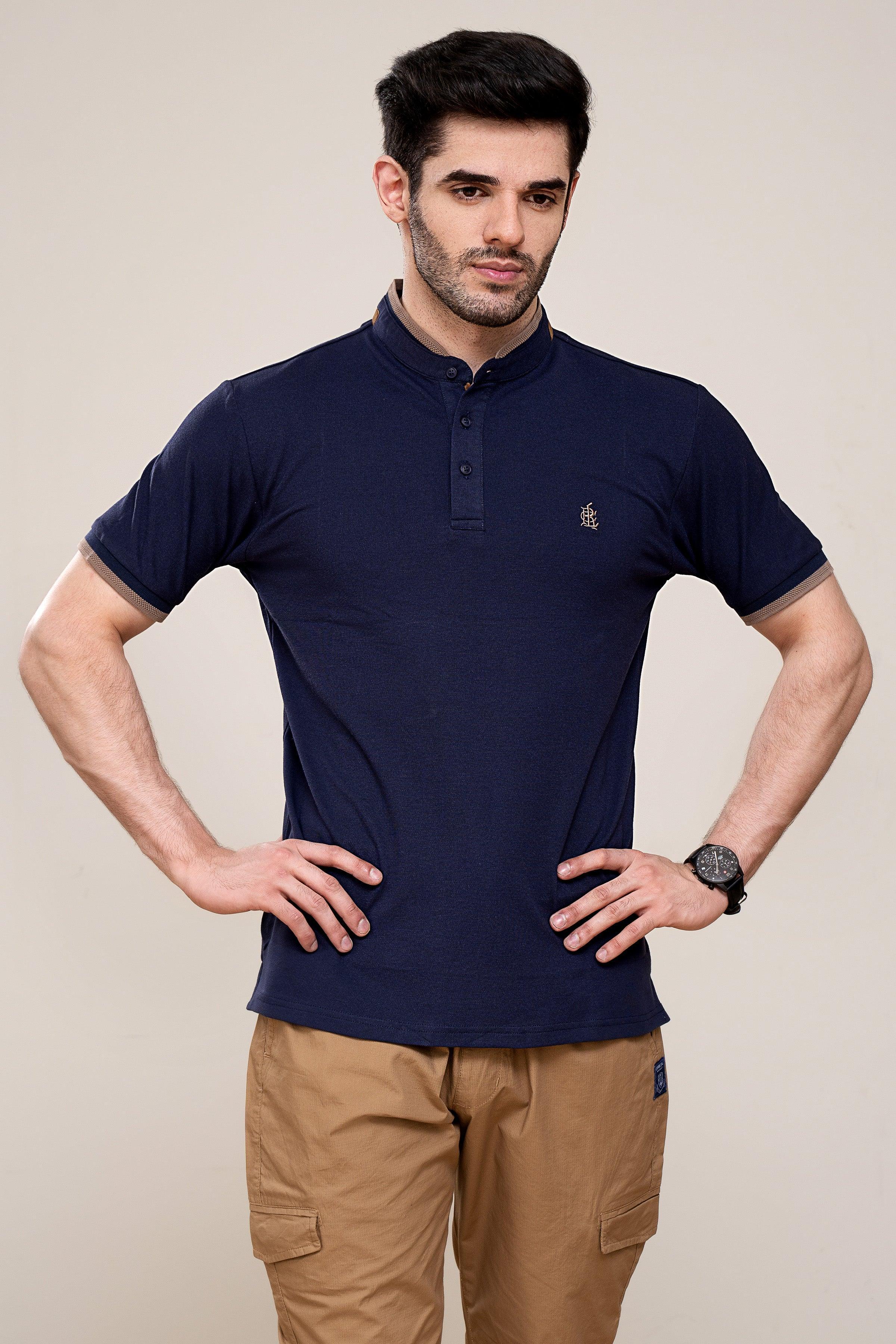 POLO SHIRT LIGHT NAVY at Charcoal Clothing