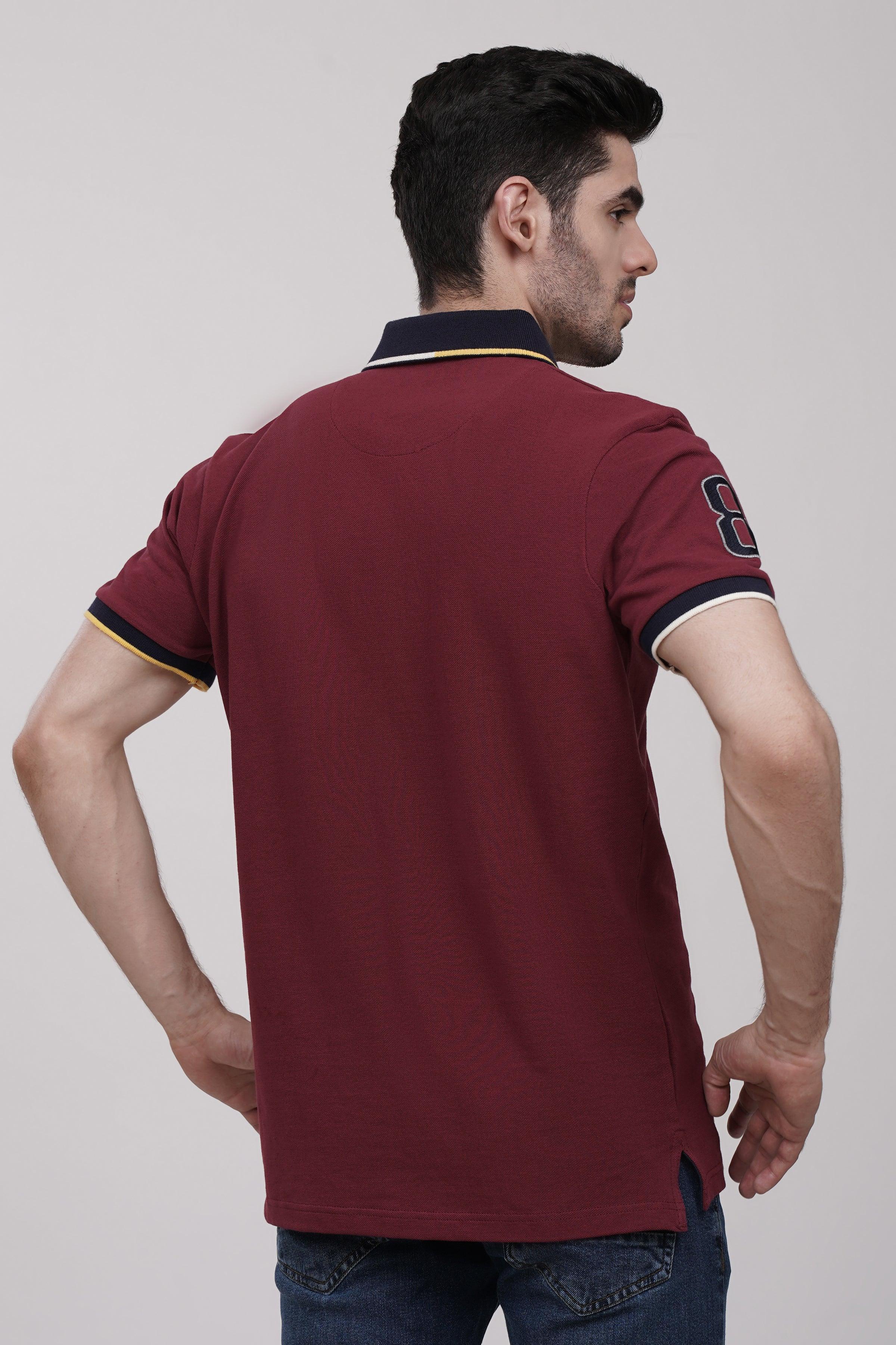 POLO SHIRT MAROON at Charcoal Clothing