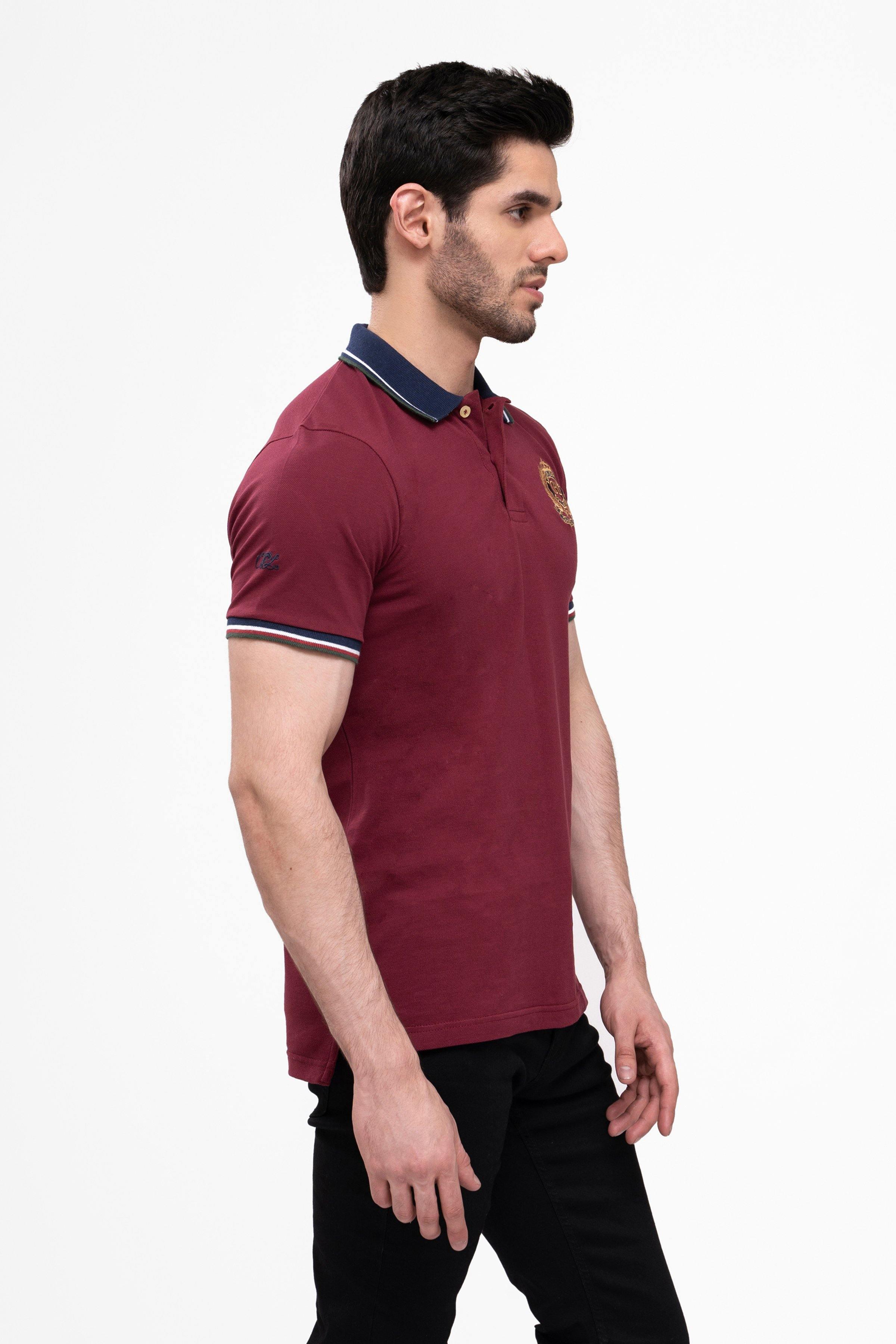 POLO SHIRT MAROON at Charcoal Clothing