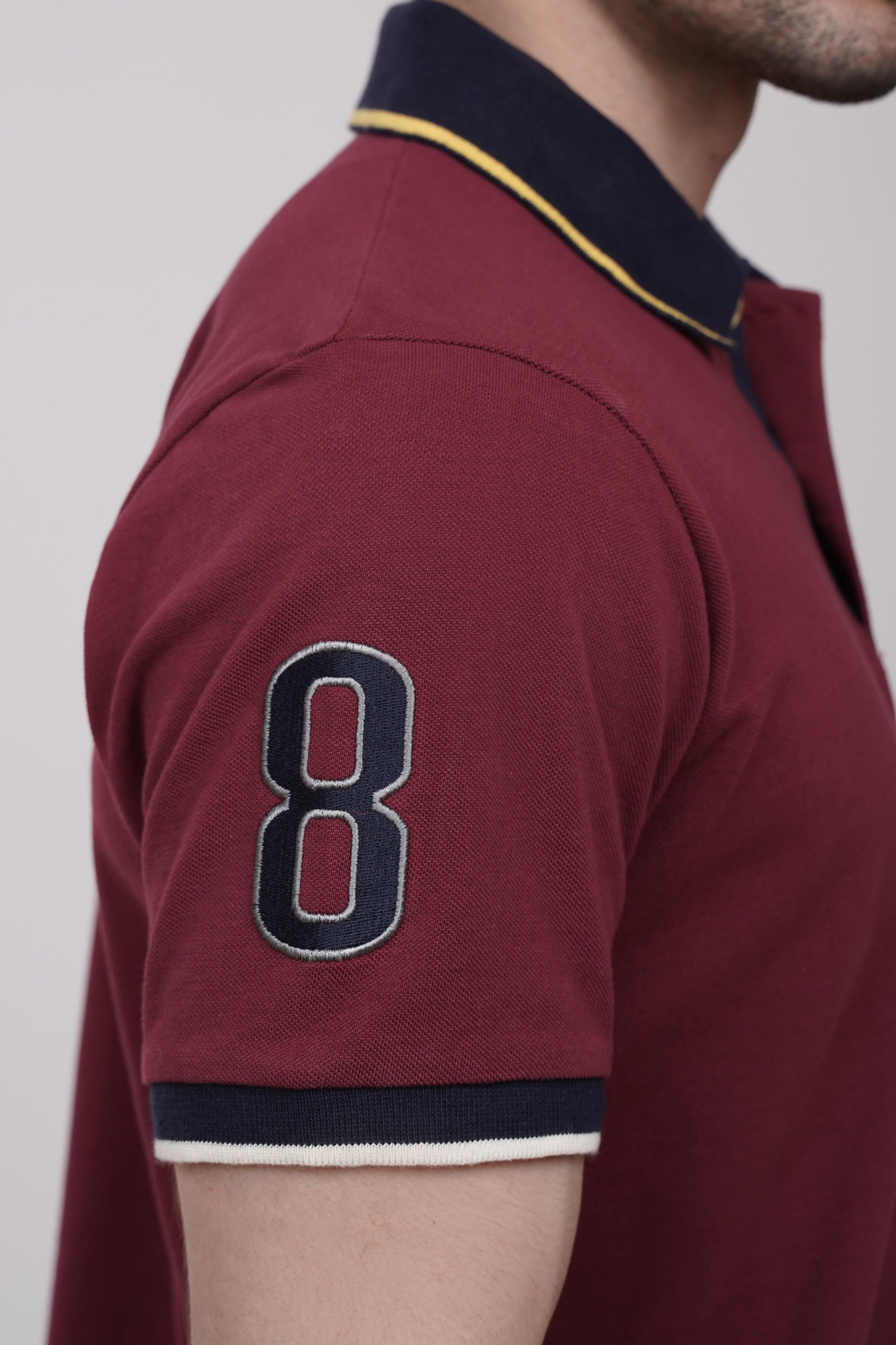 POLO SHIRT MAROON at Charcoal Clothing