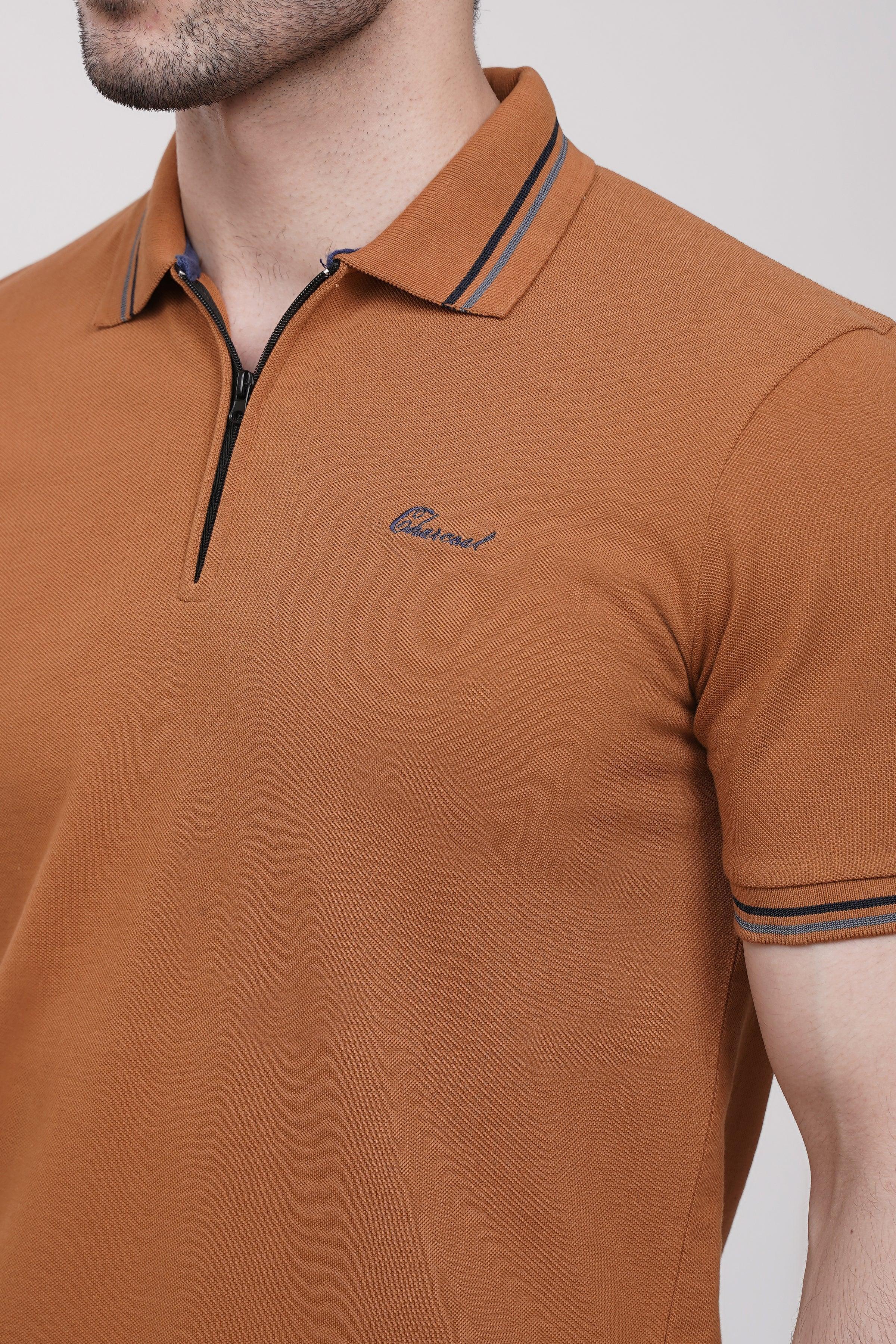 POLO SHIRT MUSTARD at Charcoal Clothing