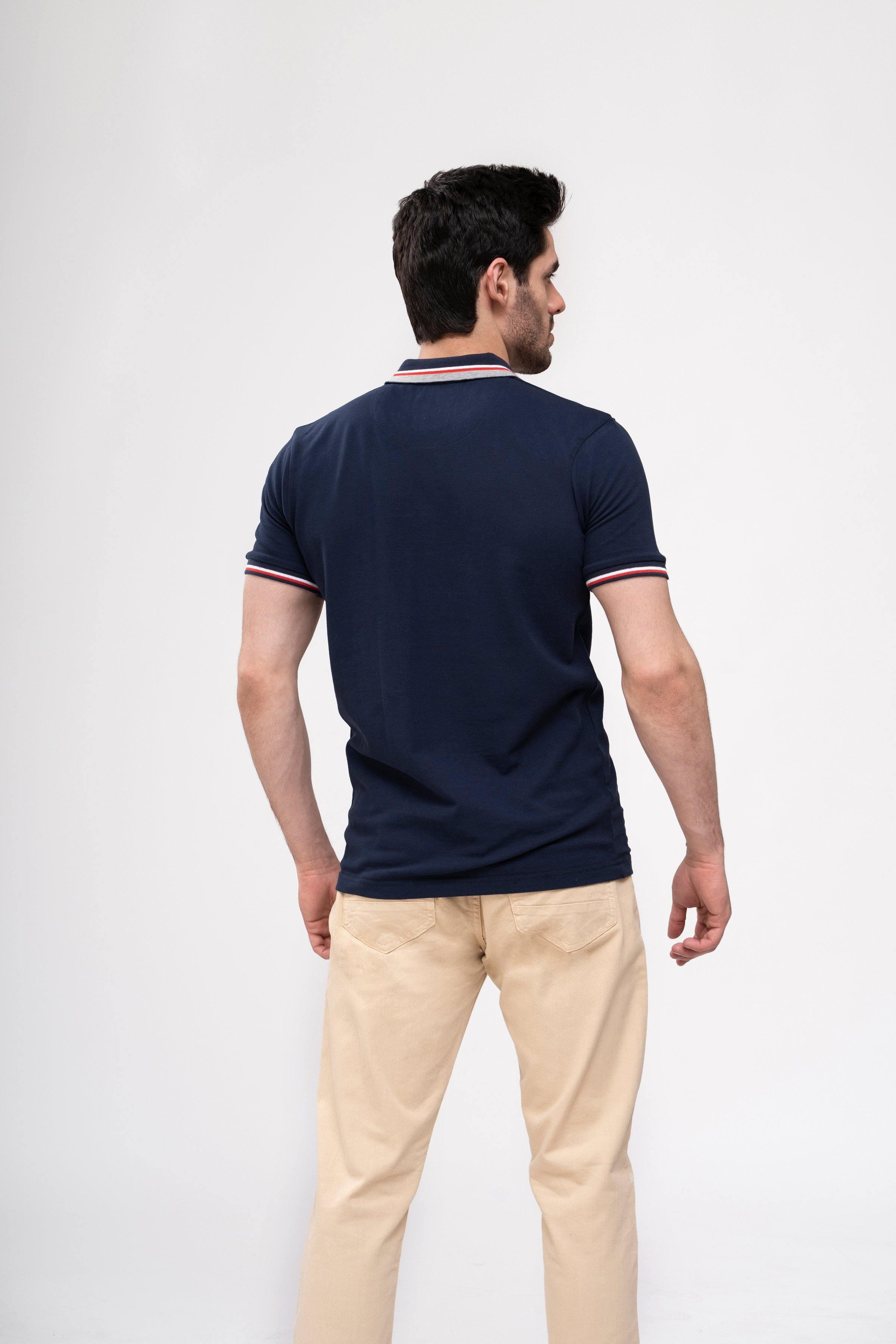 POLO SHIRT NAVY at Charcoal Clothing