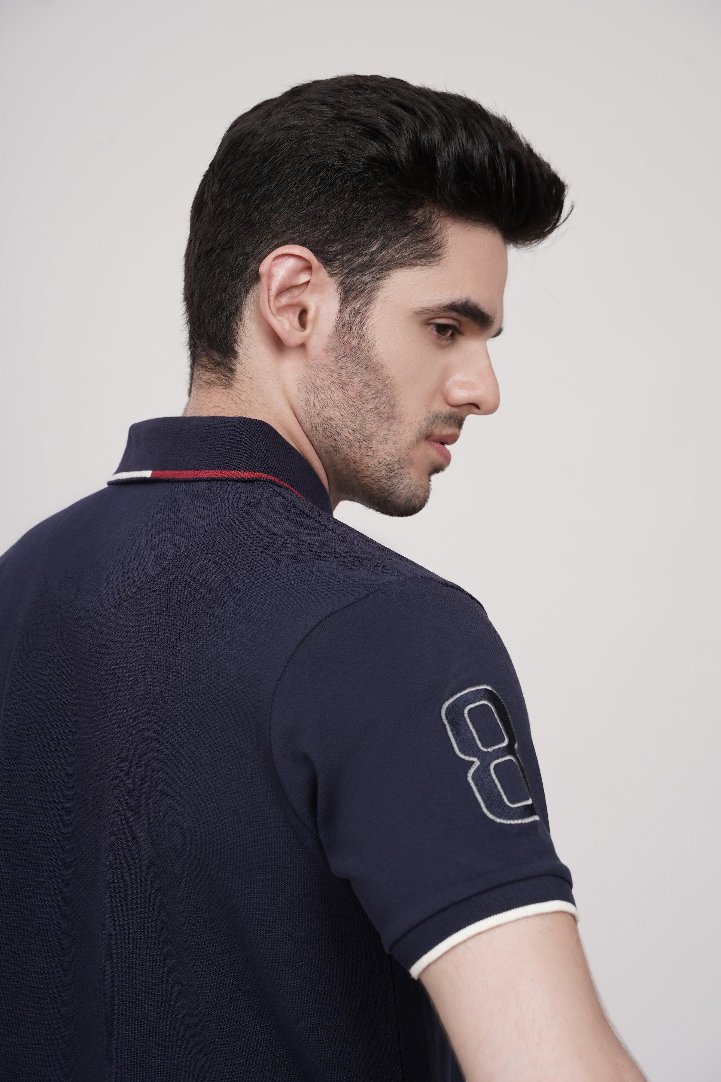 POLO SHIRT NAVY at Charcoal Clothing