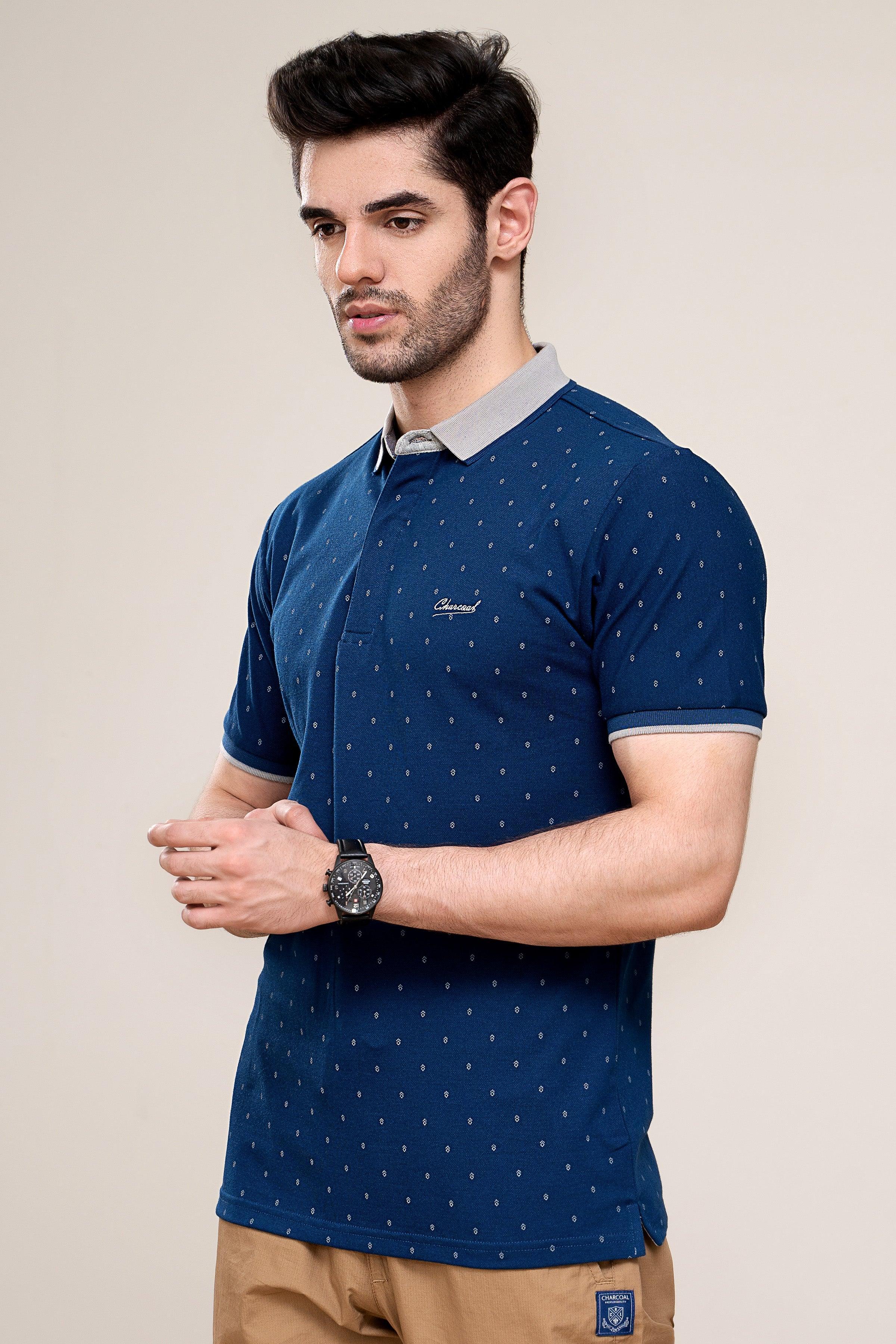 POLO SHIRT NAVY at Charcoal Clothing