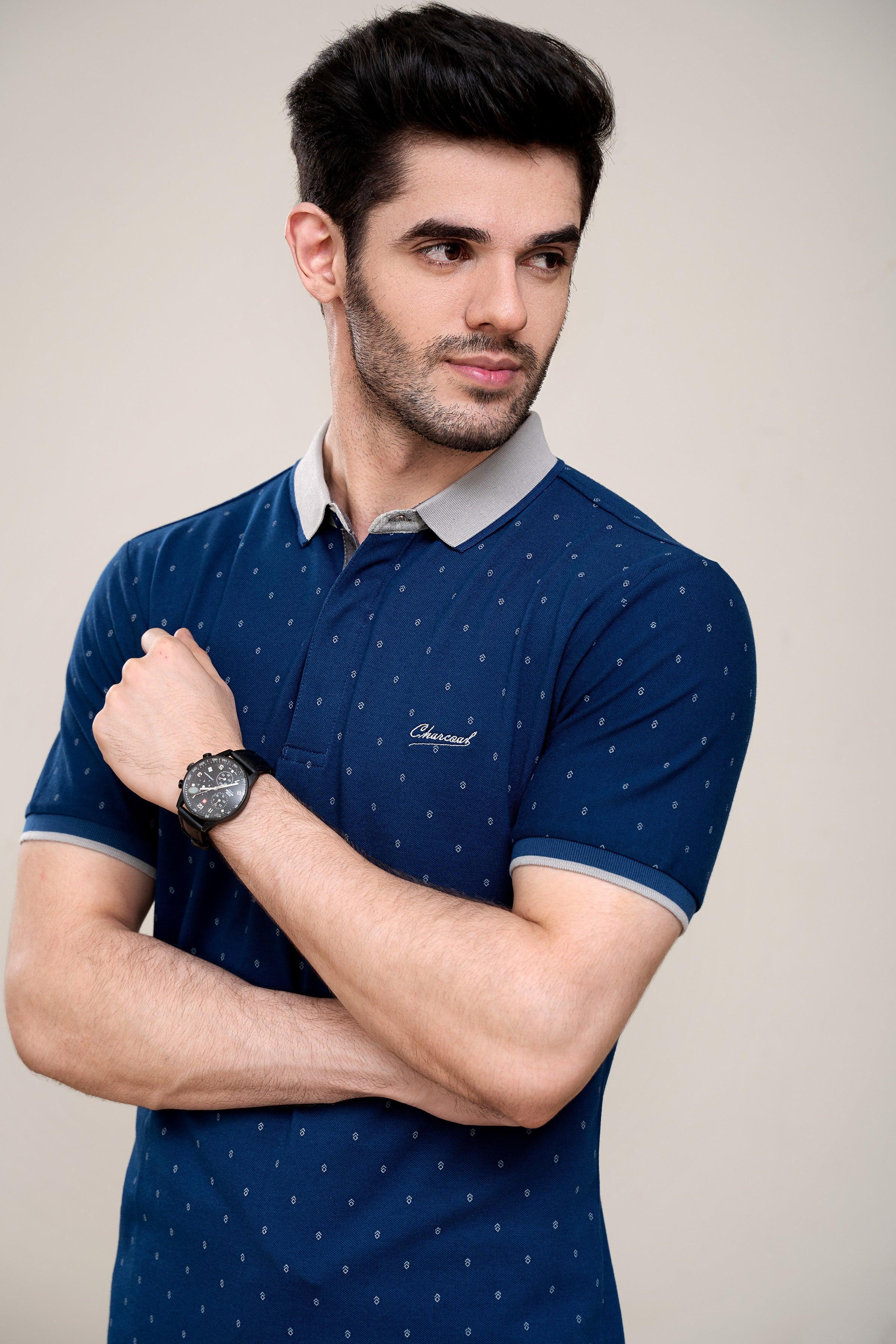 POLO SHIRT NAVY at Charcoal Clothing