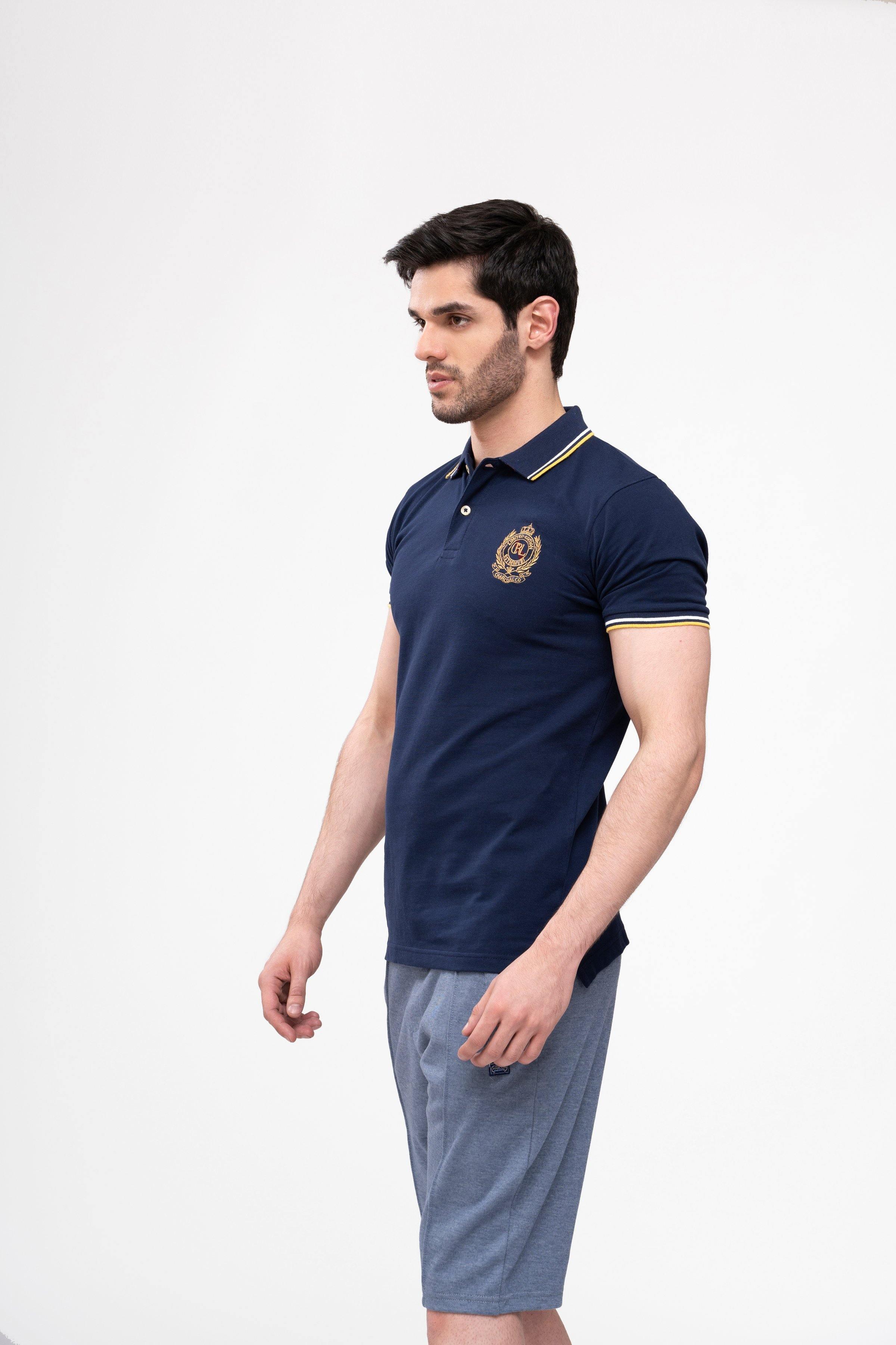 POLO SHIRT NAVY at Charcoal Clothing