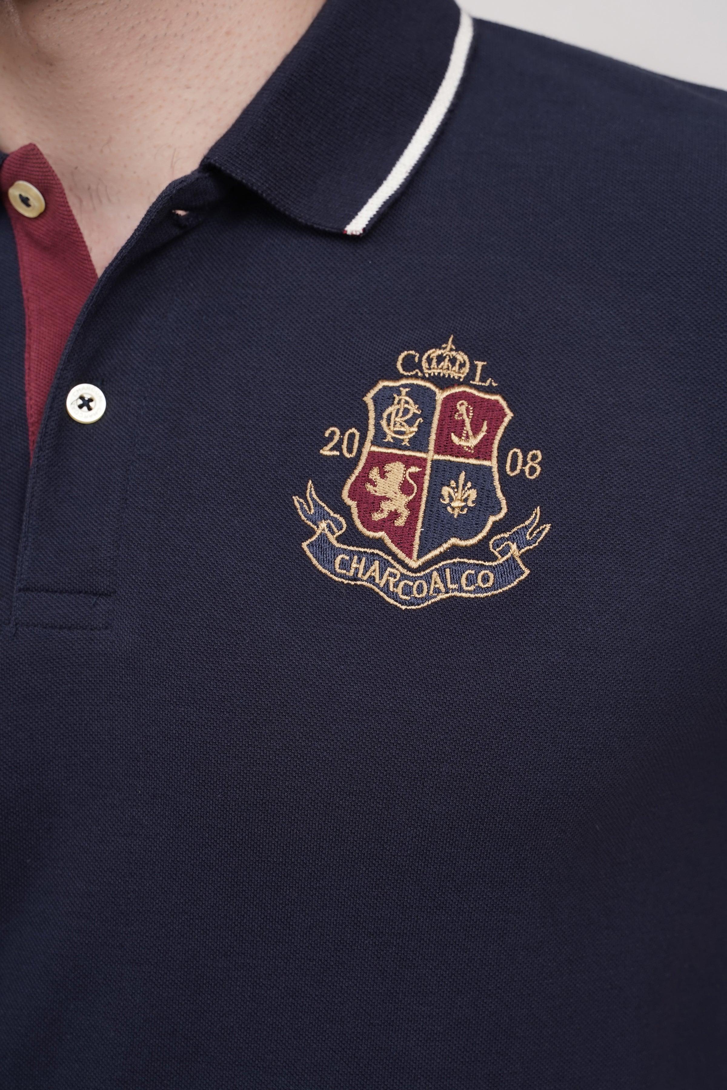 POLO SHIRT NAVY at Charcoal Clothing
