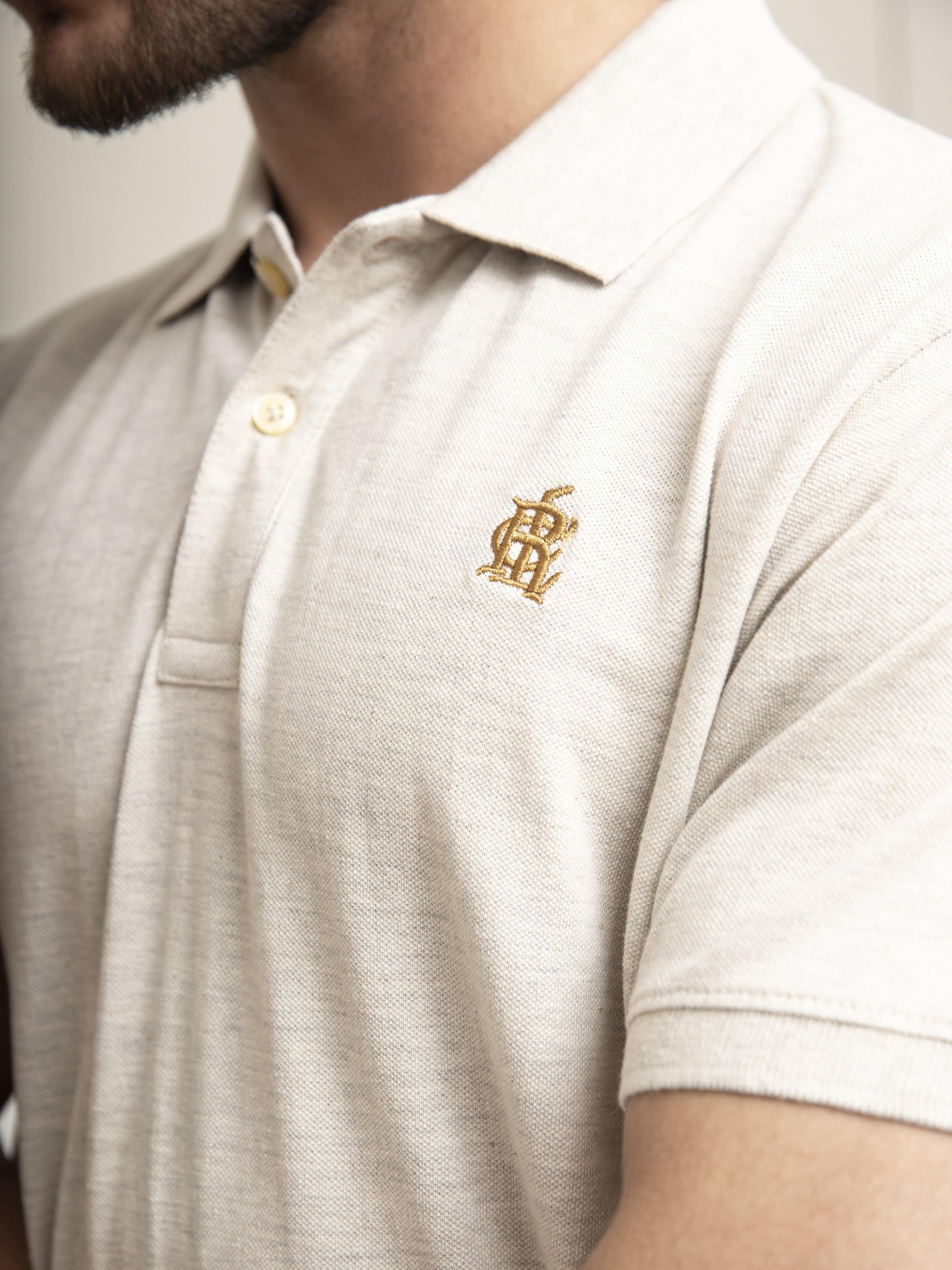 POLO SHIRT OATMEAL at Charcoal Clothing