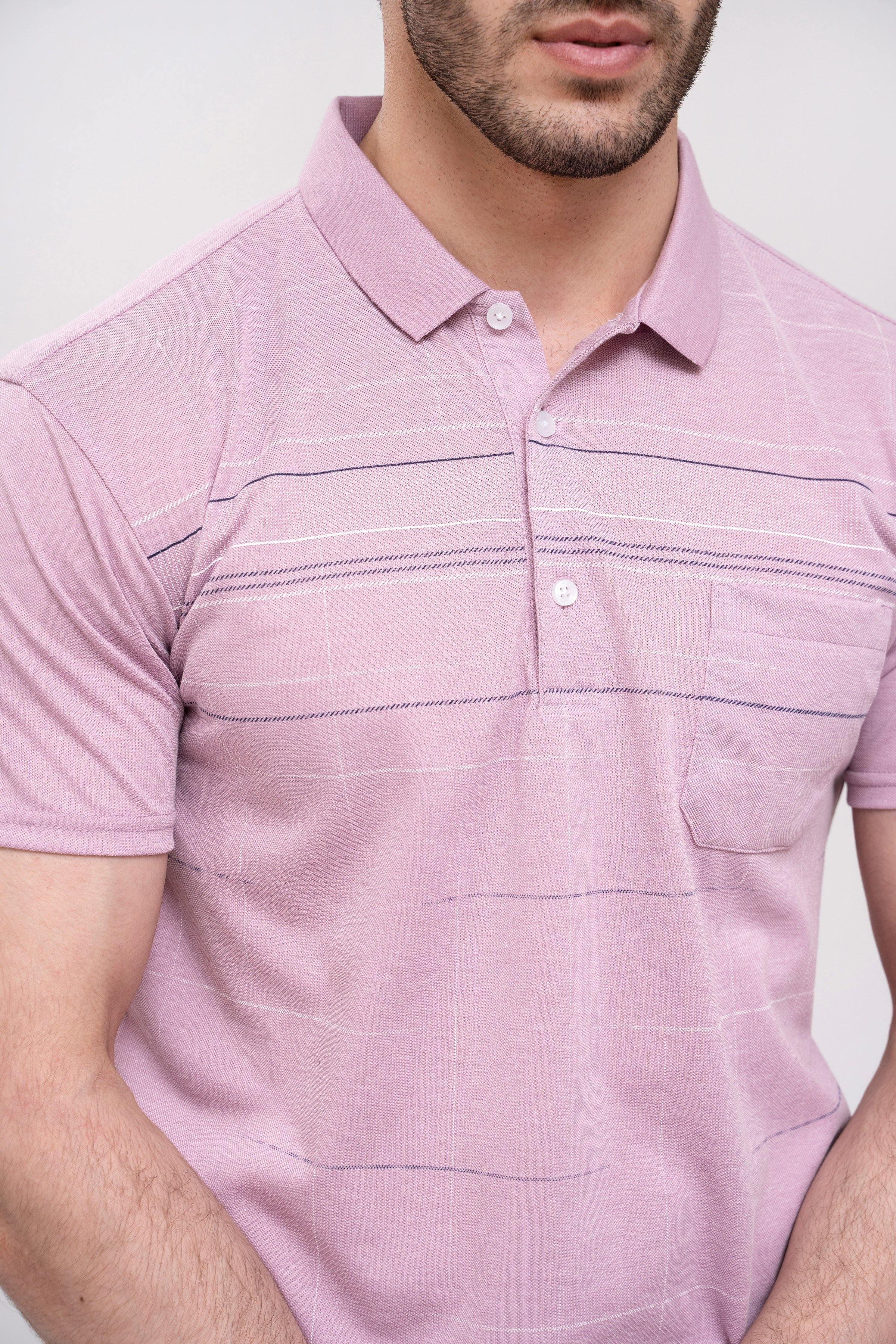 POLO SHIRT PINK at Charcoal Clothing