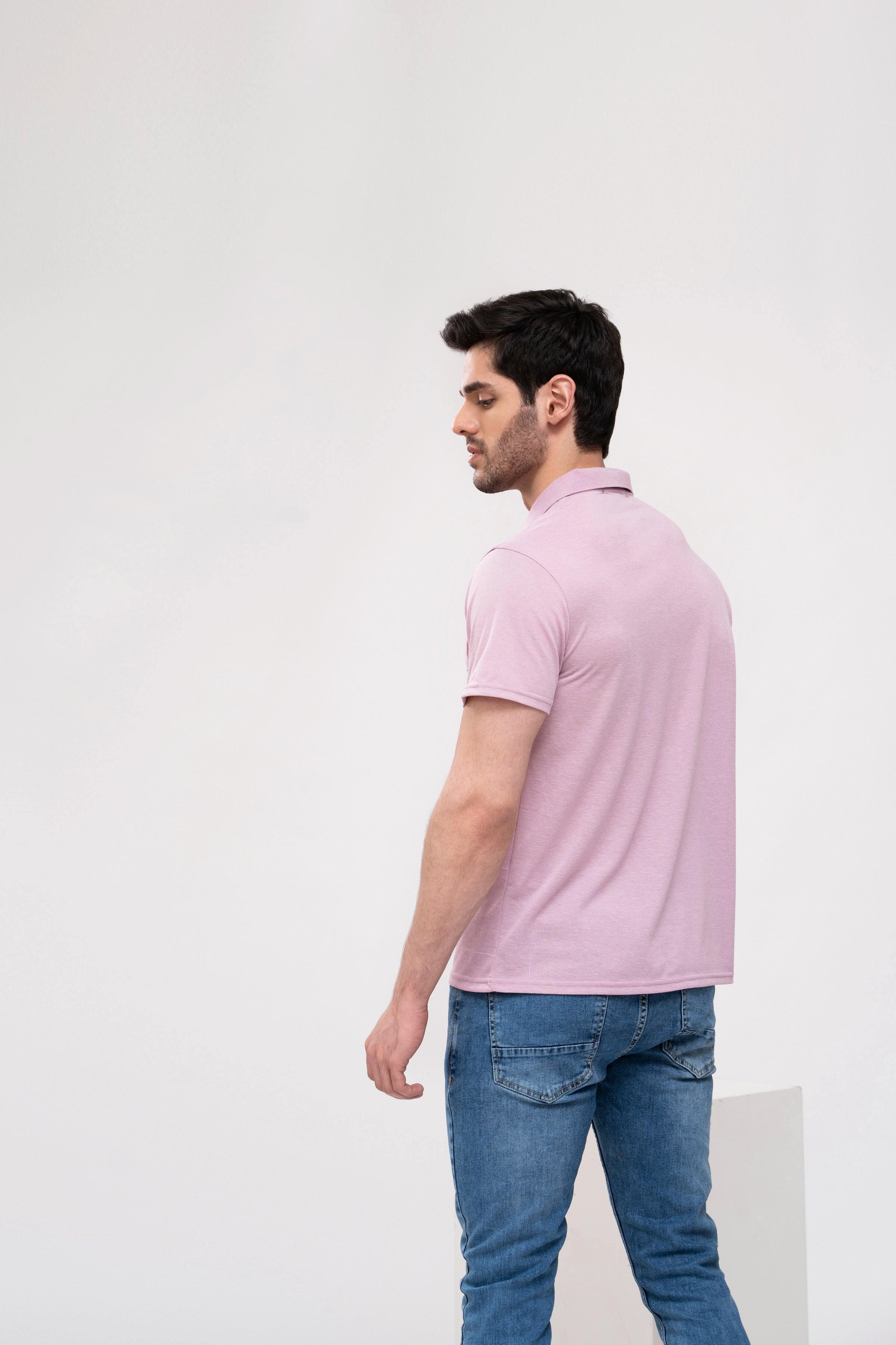 POLO SHIRT PINK at Charcoal Clothing