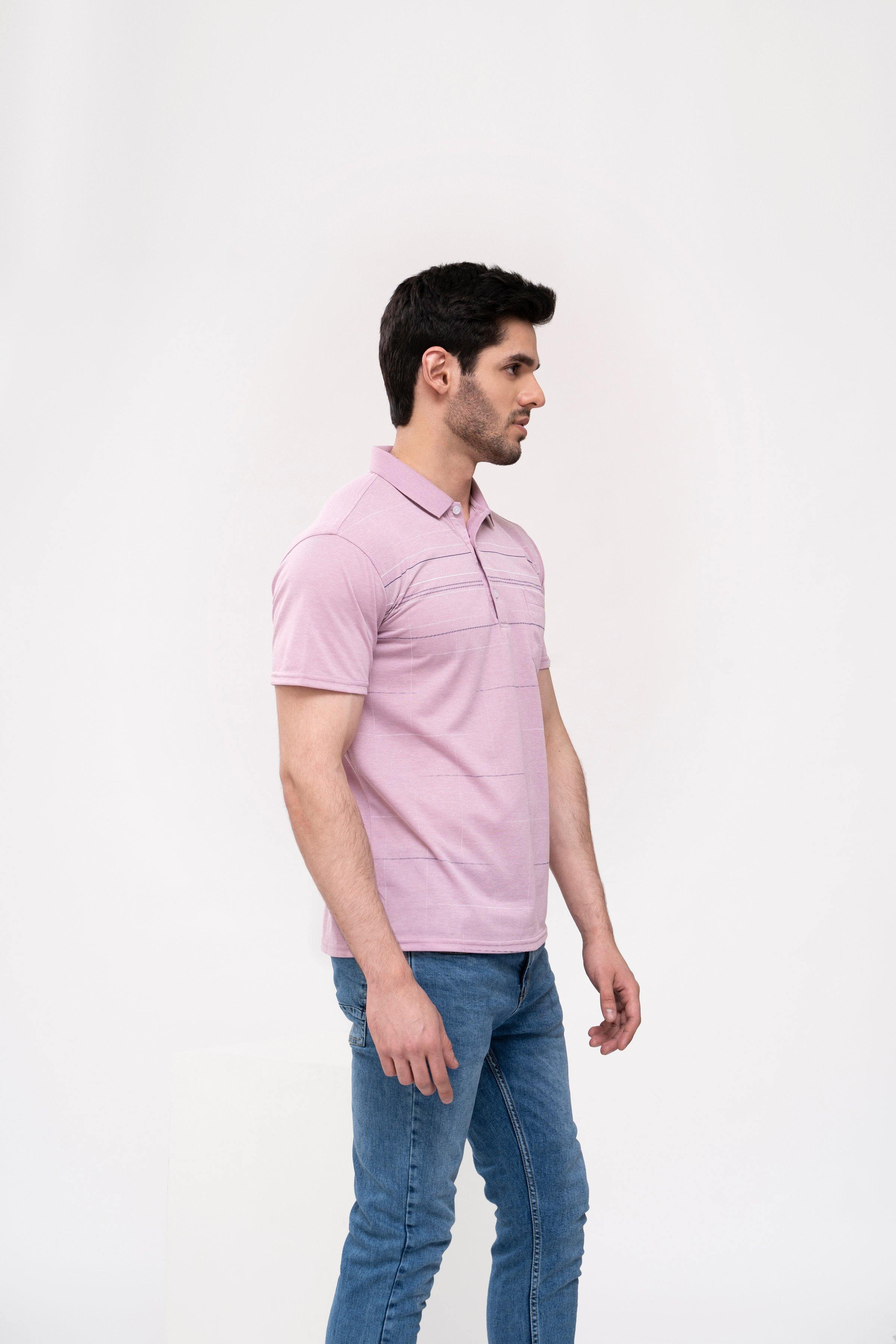 POLO SHIRT PINK at Charcoal Clothing
