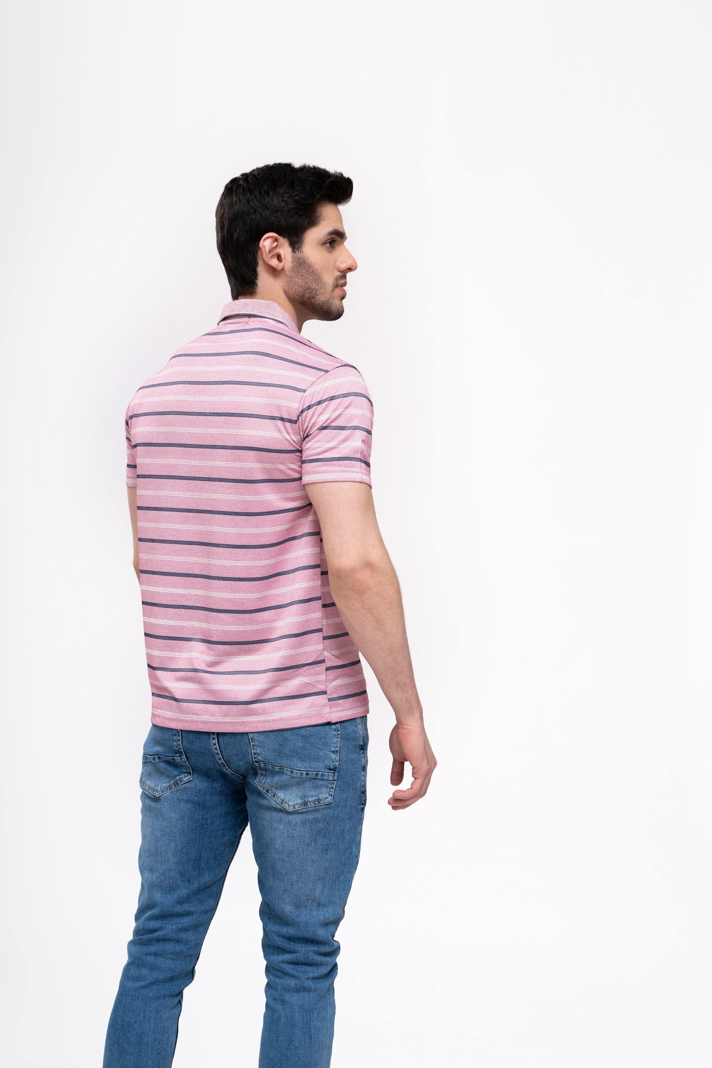 POLO SHIRT PINK at Charcoal Clothing