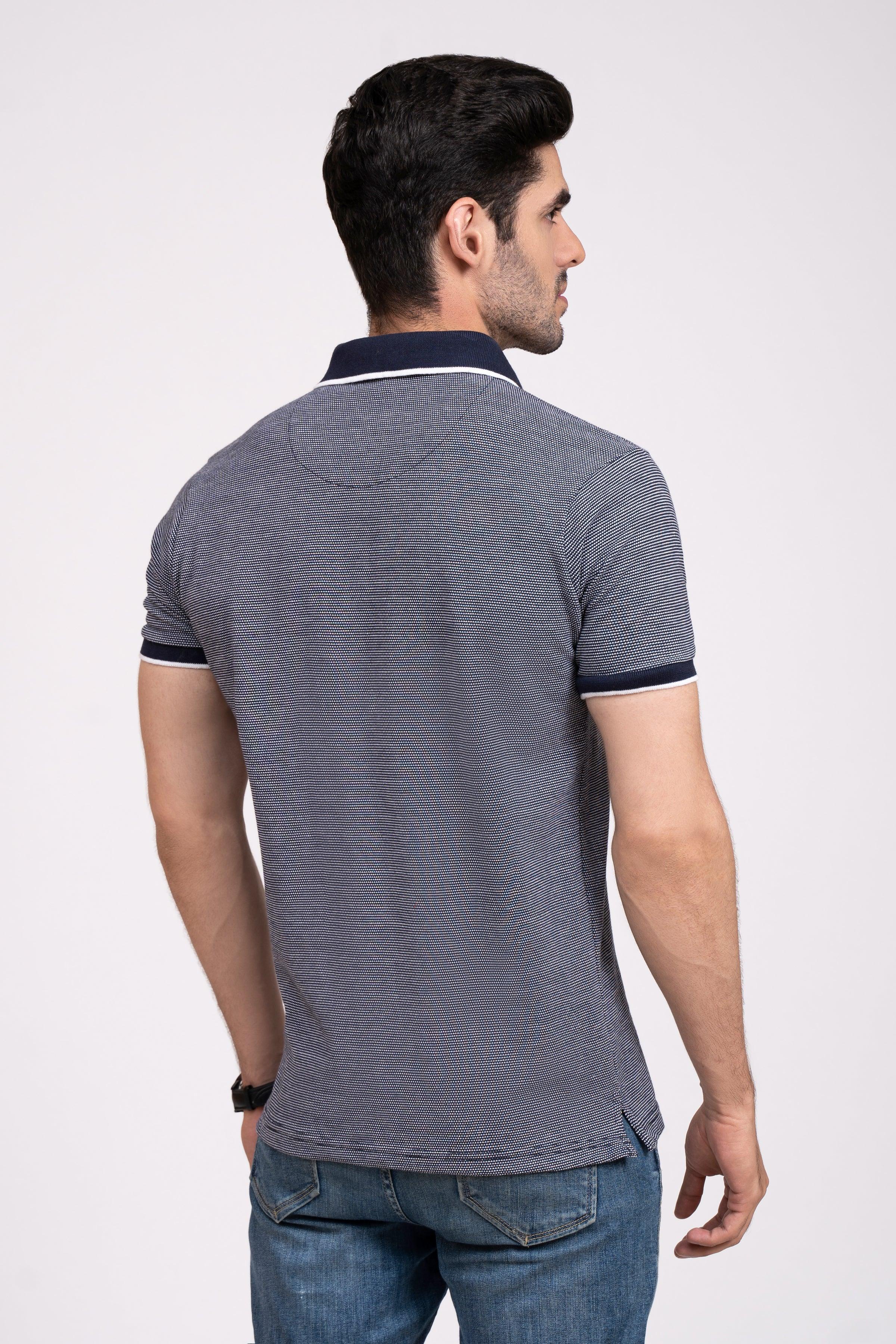 POLO SHIRT PIQUE NAVY at Charcoal Clothing