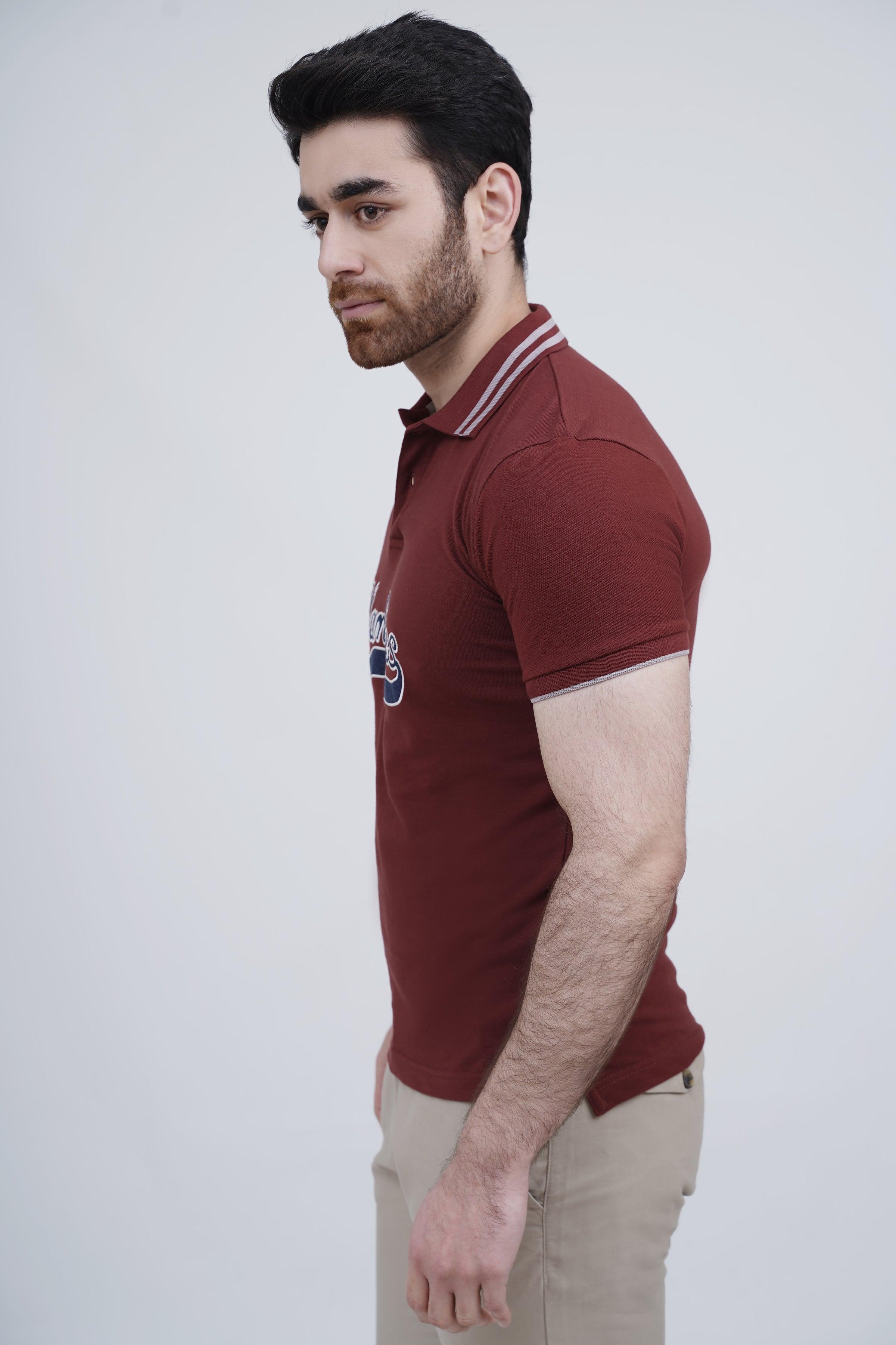 POLO SHIRT RUST at Charcoal Clothing