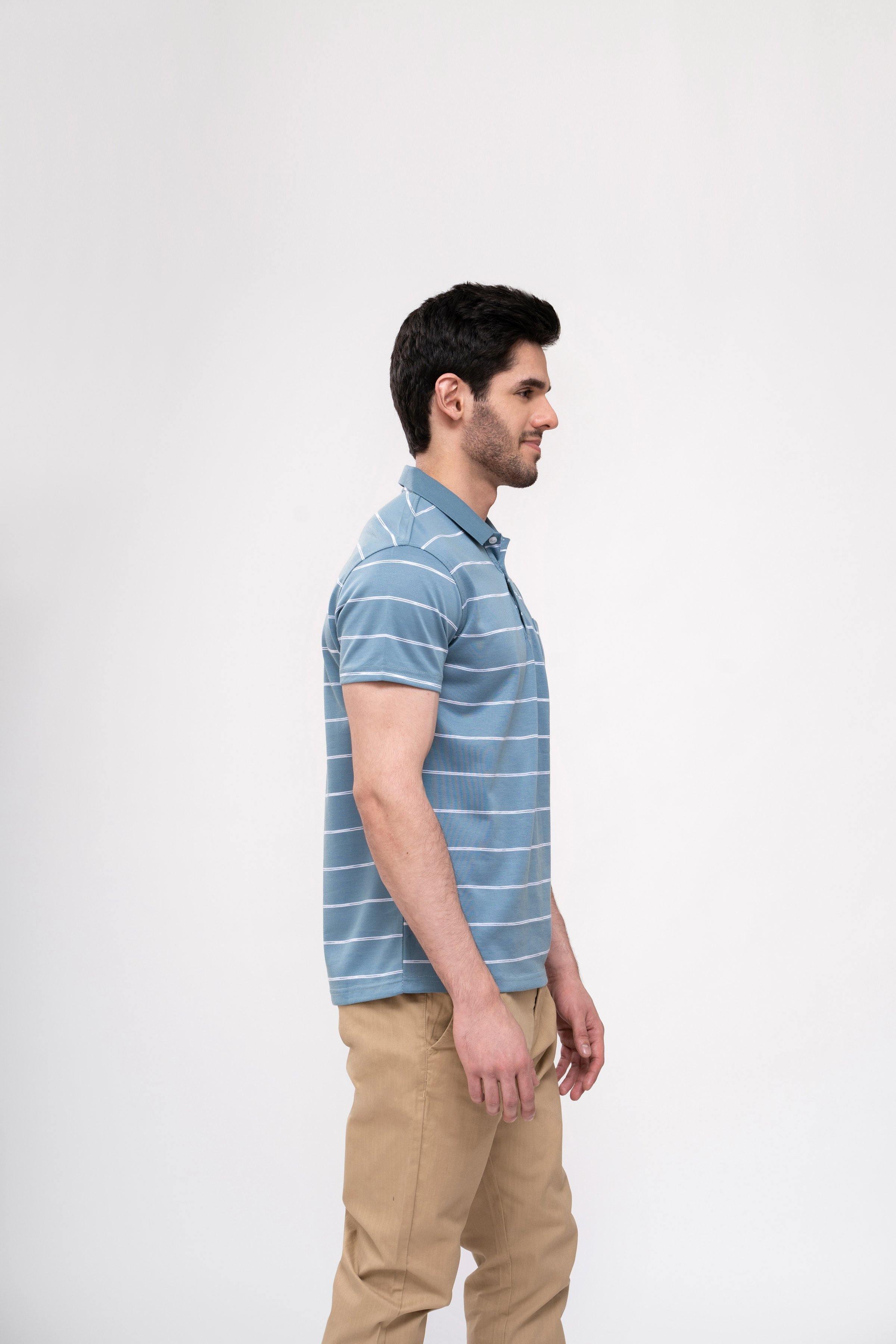 POLO SHIRT SAPPHIRE at Charcoal Clothing