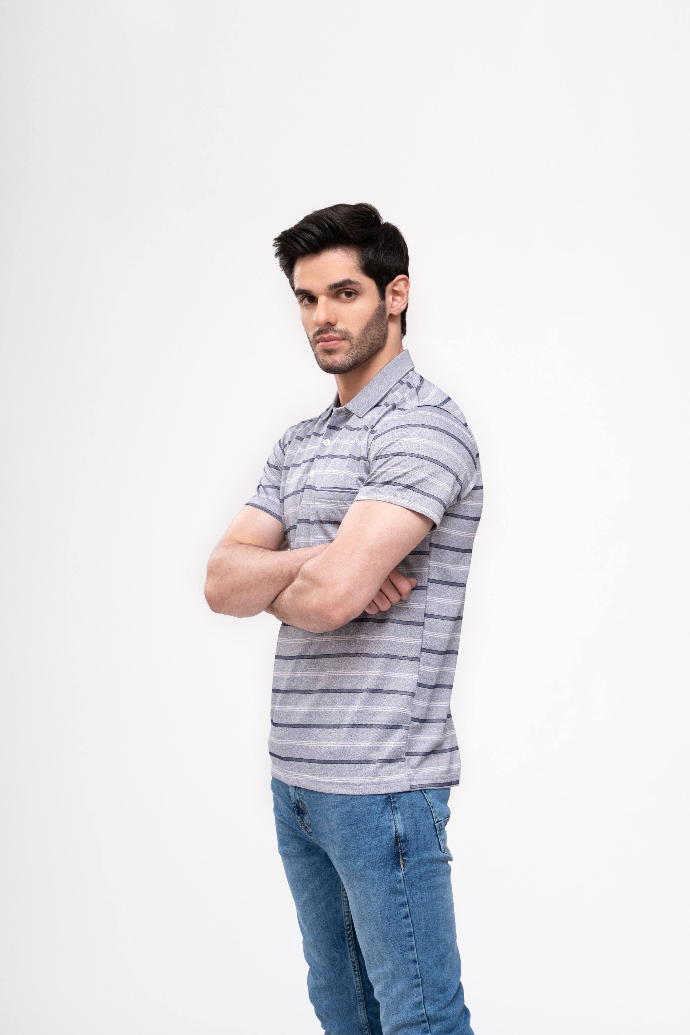 POLO SHIRT SKY BLUE at Charcoal Clothing