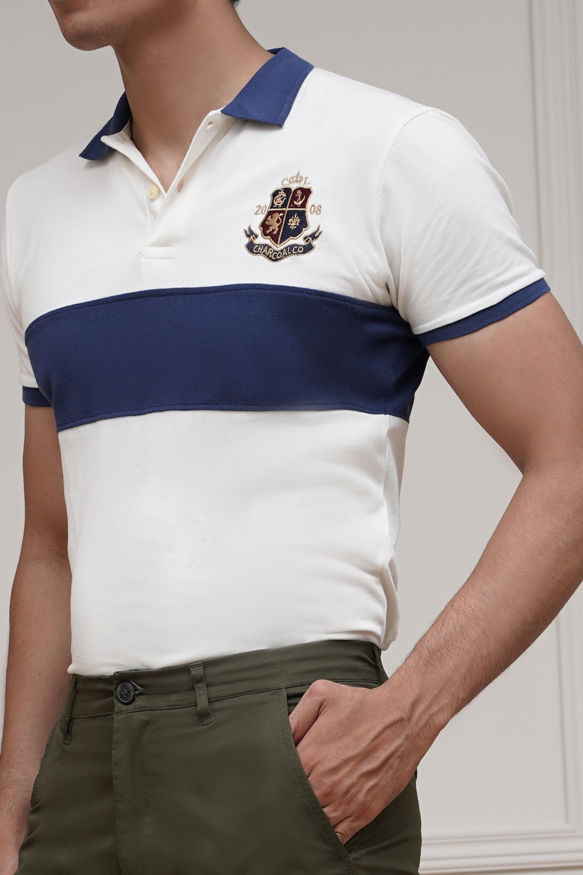 POLO SHIRT WHITE at Charcoal Clothing