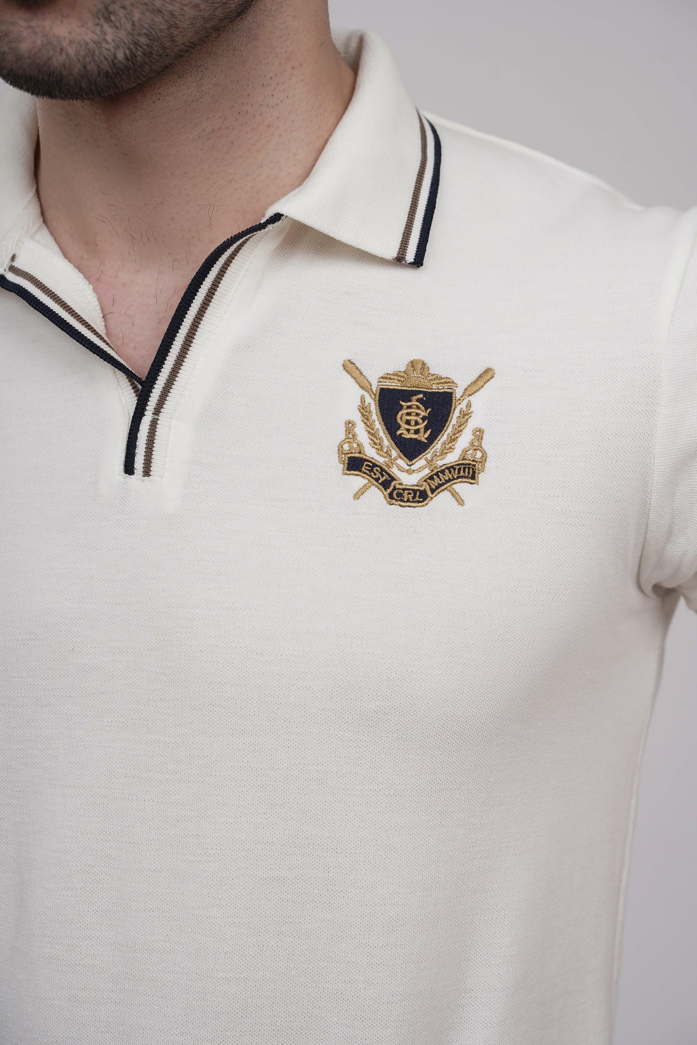 POLO SHIRT WHITE at Charcoal Clothing