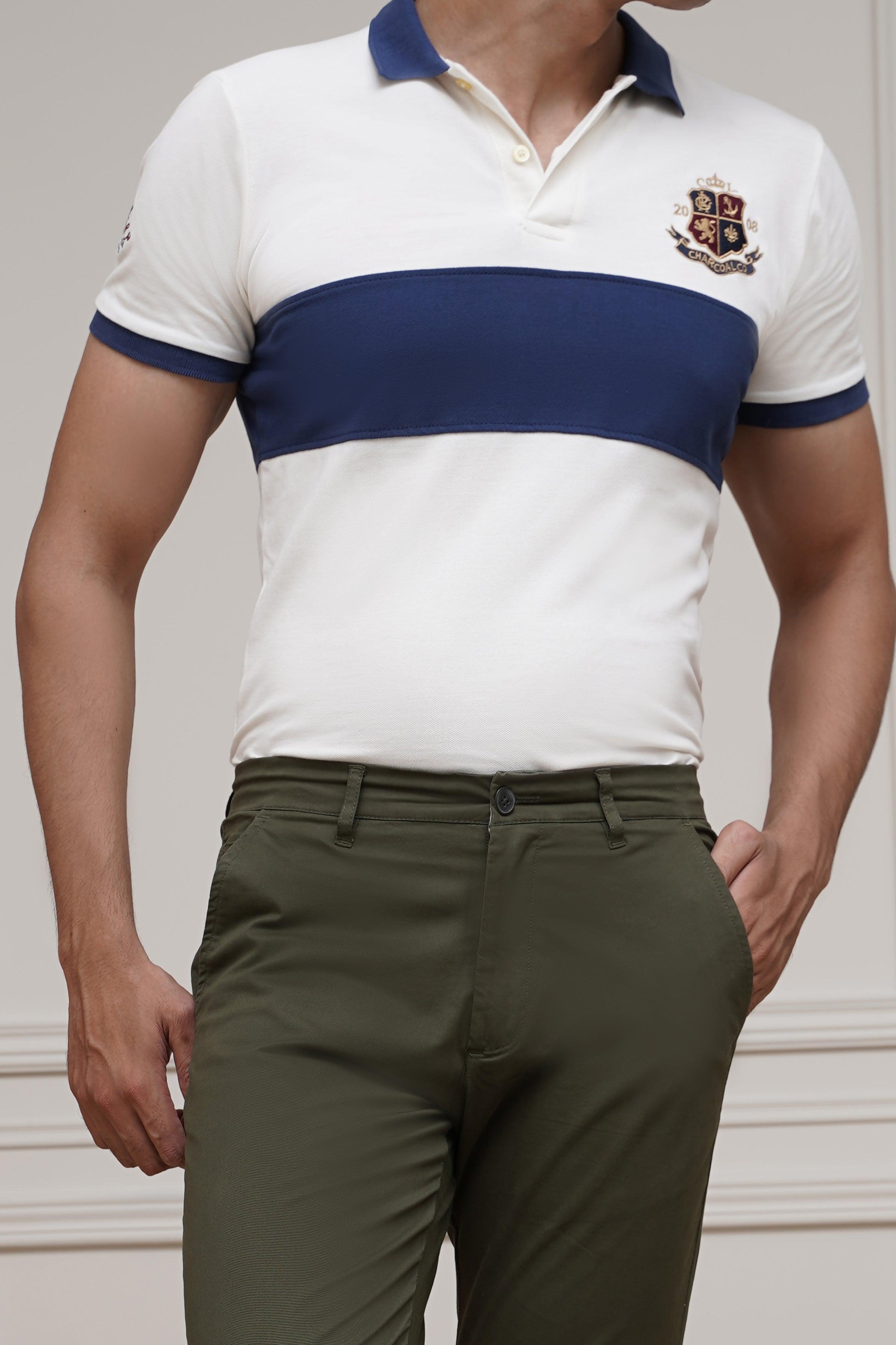 POLO SHIRT WHITE at Charcoal Clothing