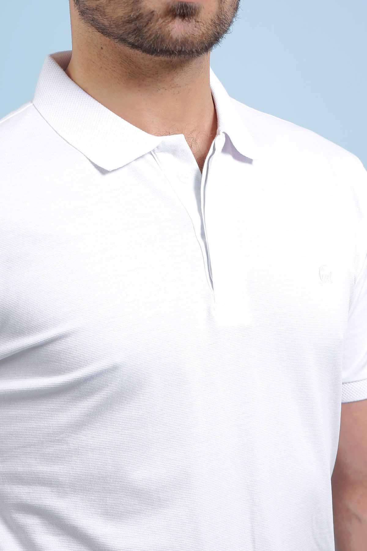 POLO SHIRT WHITE at Charcoal Clothing